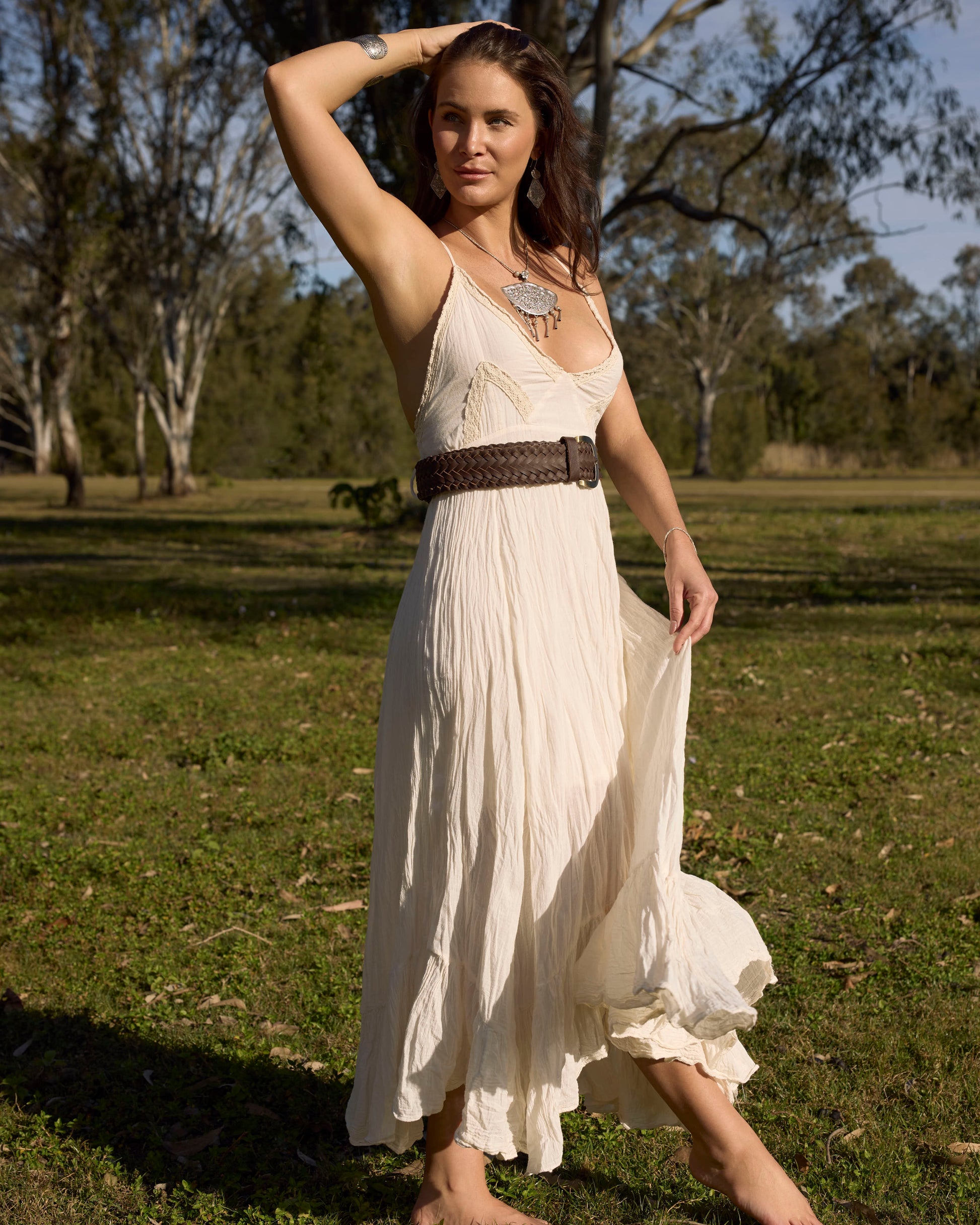 JANIS MIDI DRESS VINTAGE CREAM