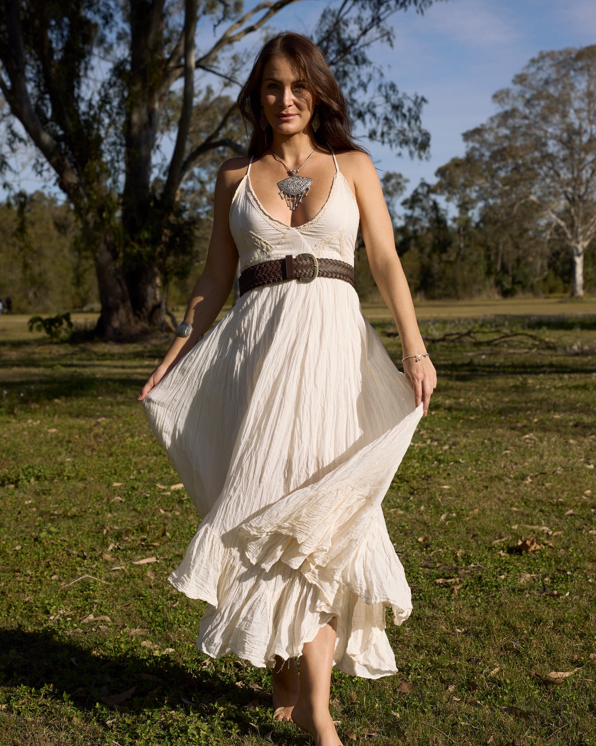 JANIS MIDI DRESS VINTAGE CREAM