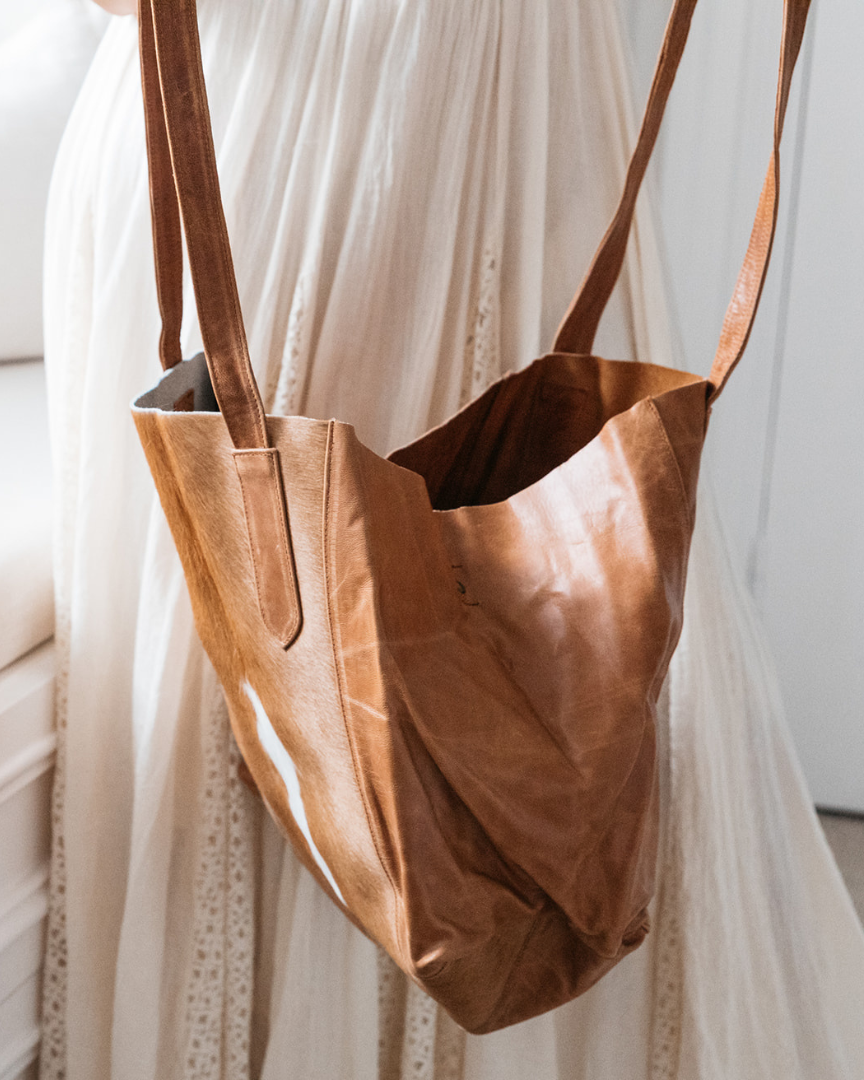 HIDE & LEATHER TOTE BAG