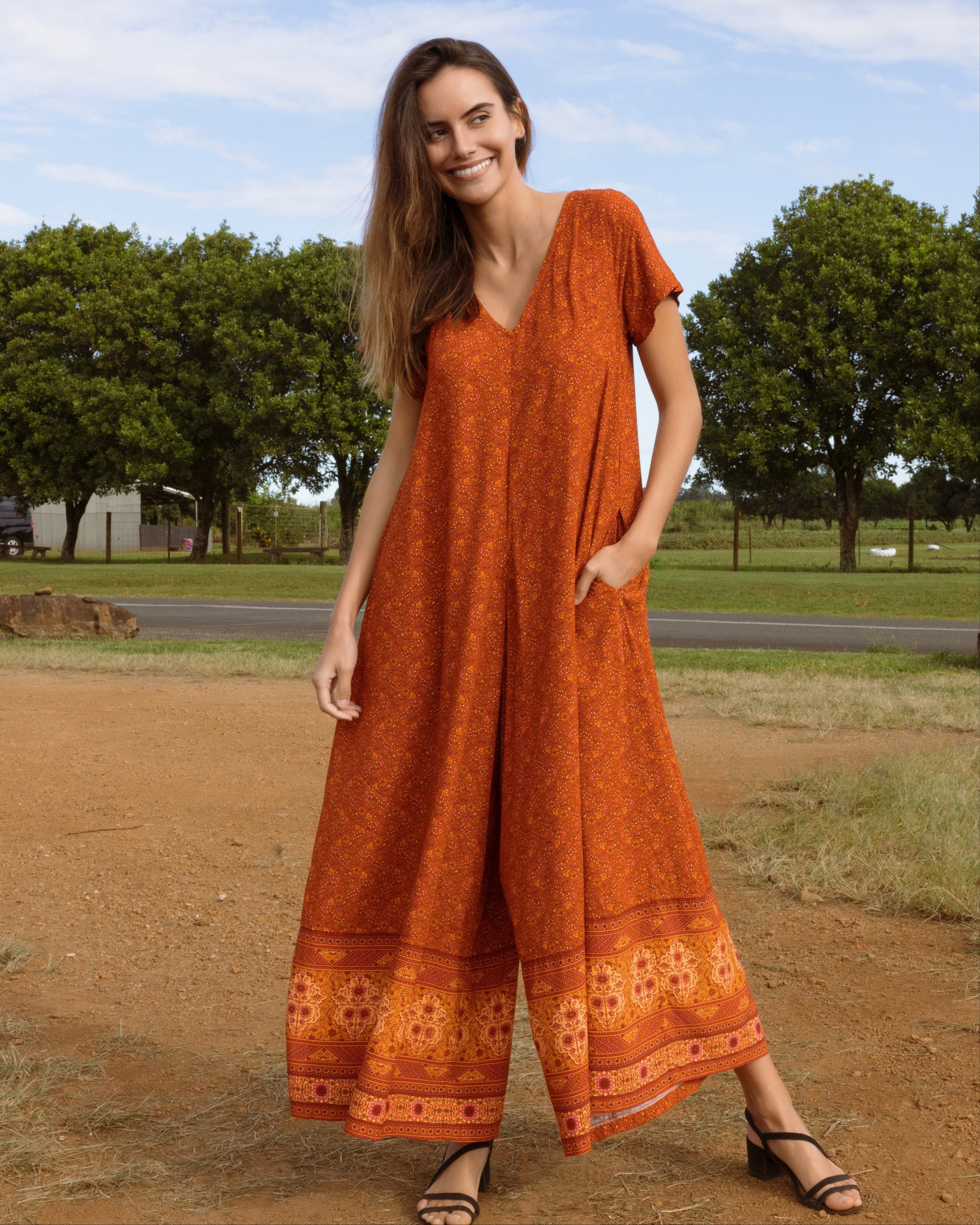 HARLOW JUMPSUIT PUMPKIN SPICE