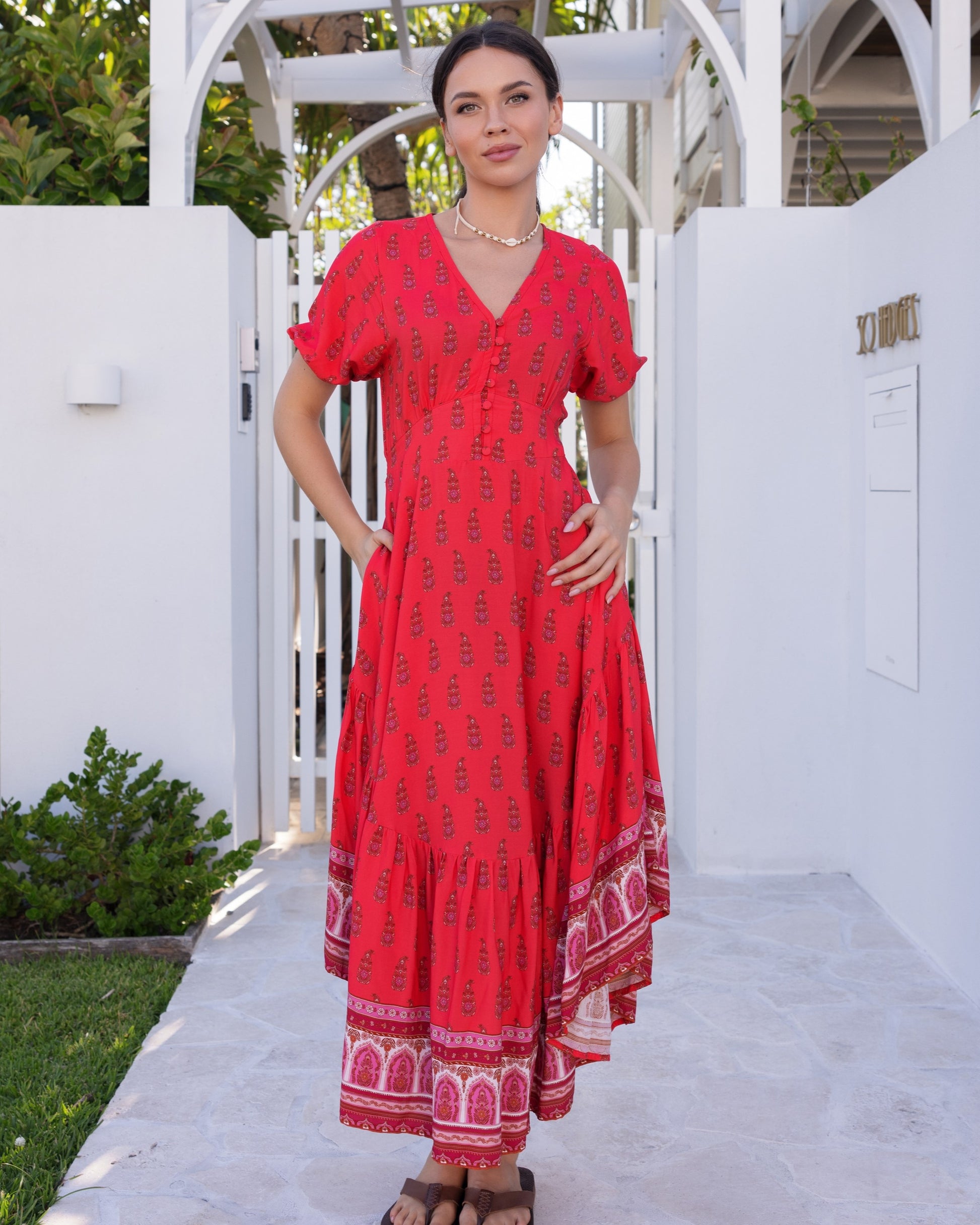 VERA MAXI DRESS WATERMELON SUGAR