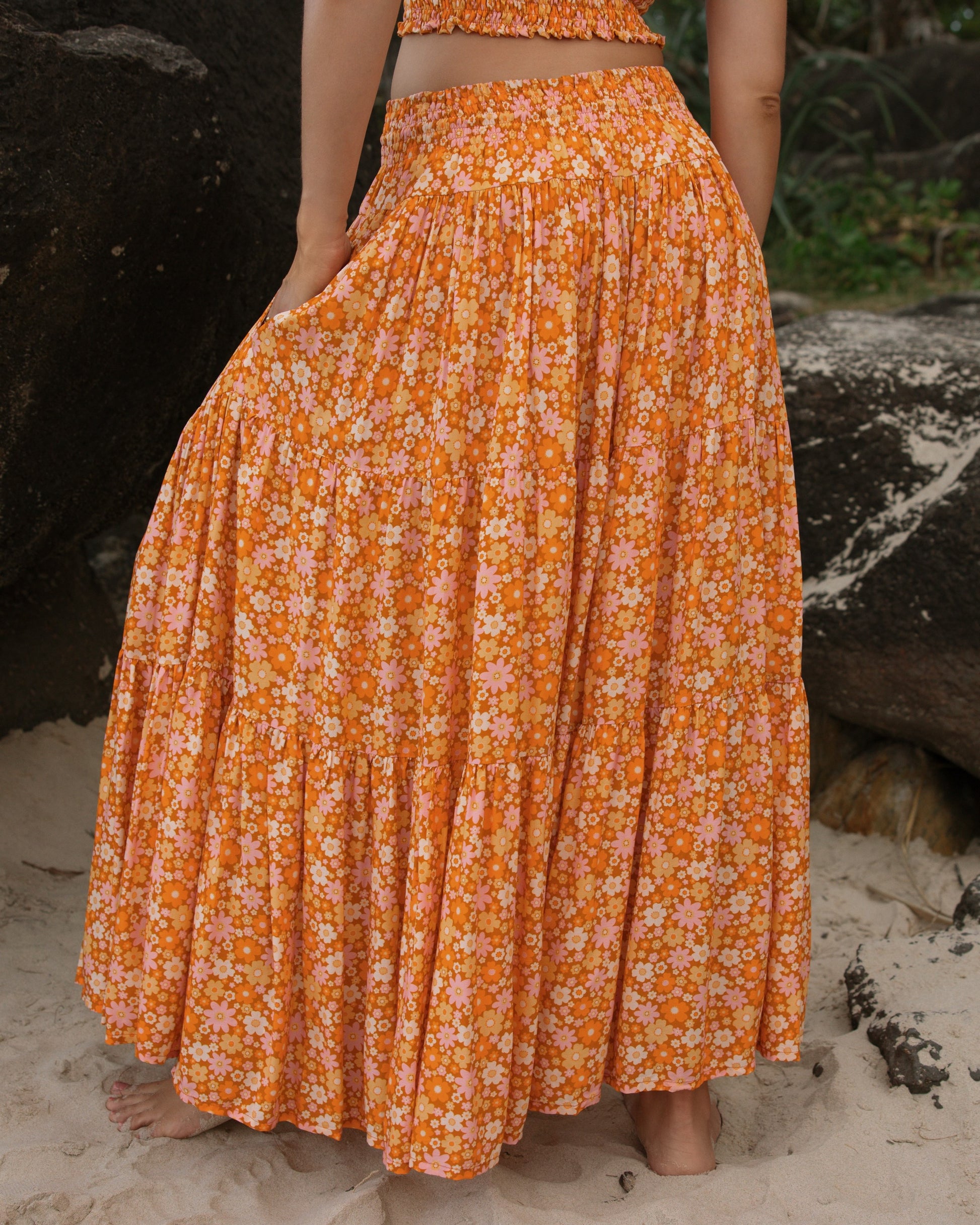 OAKLEY MAXI SKIRT MANGO TANGO