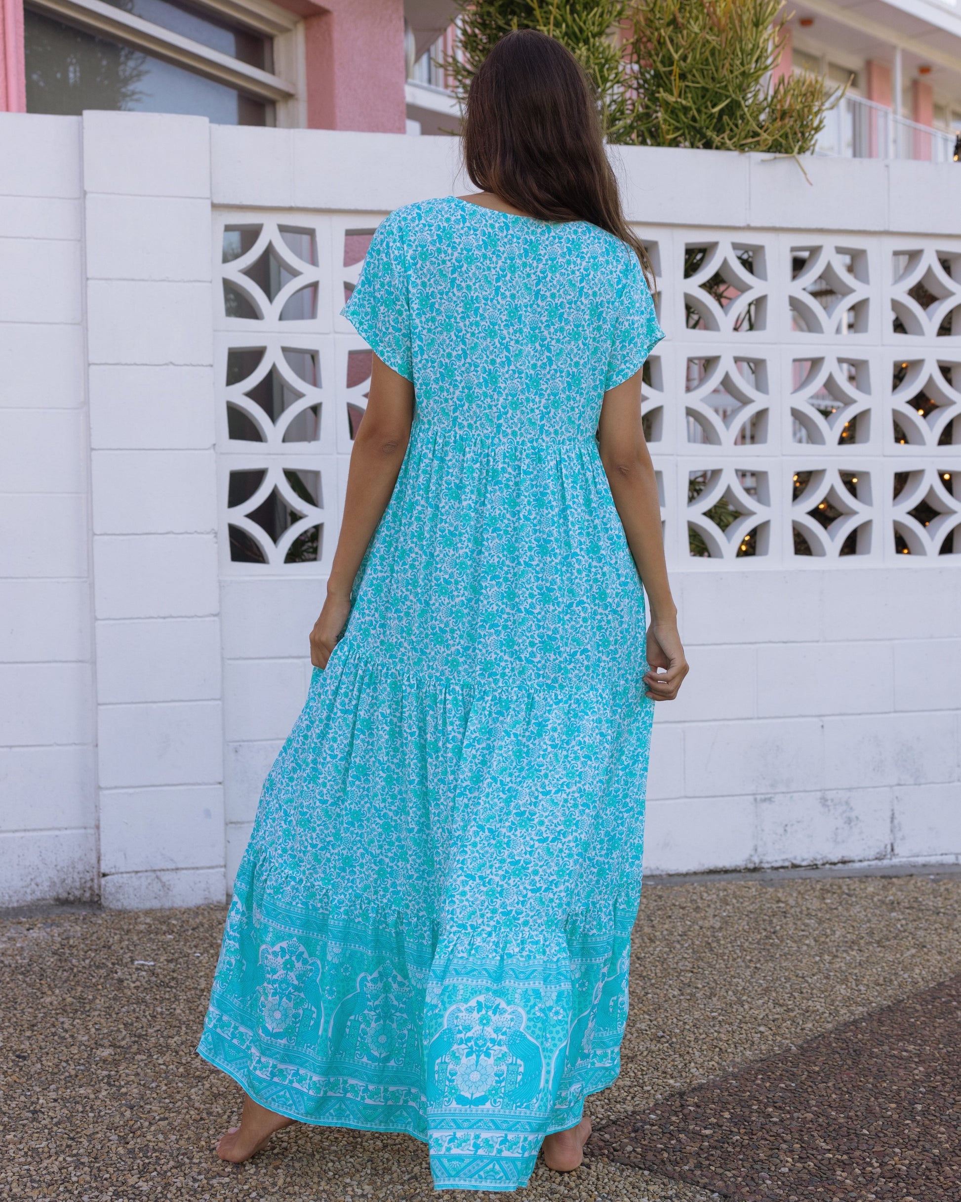 VALENTINA MAXI DRESS SEA MIST