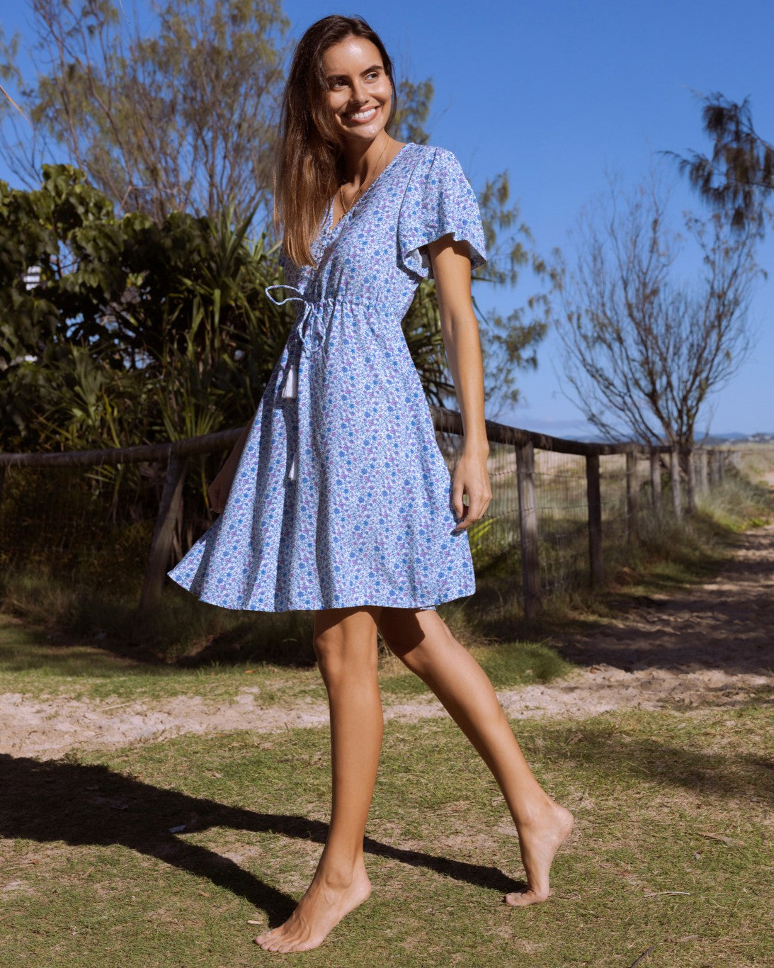 SKYLAR MINI DRESS AZURE