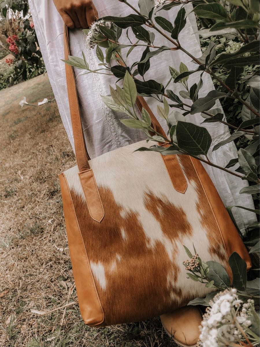 HIDE & LEATHER TOTE BAG