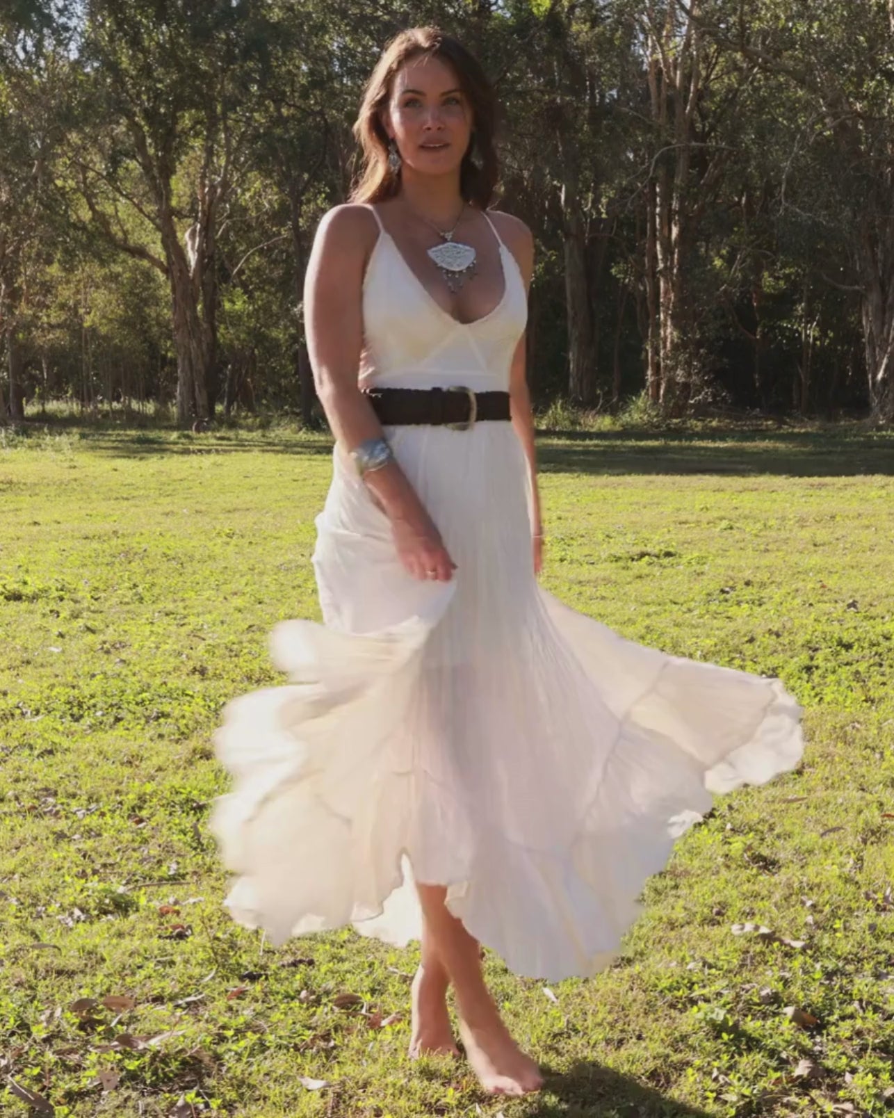 JANIS MIDI DRESS VINTAGE CREAM