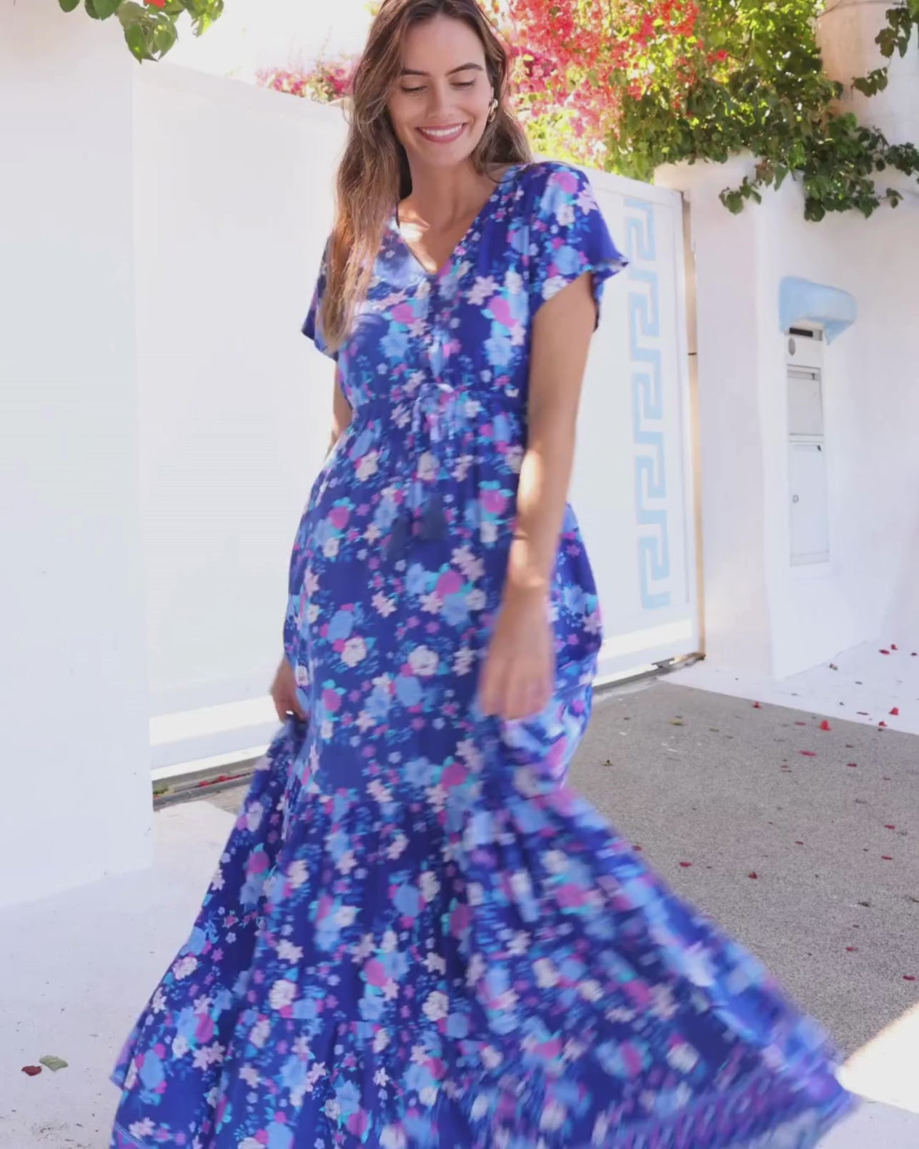 NOLA MAXI DRESS INDIGO BLOOM