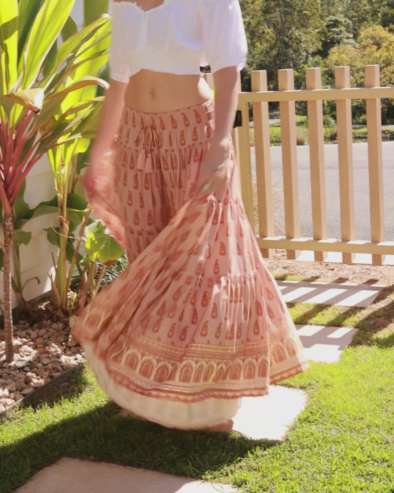 OAKLEY MAXI SKIRT ROSEWOOD