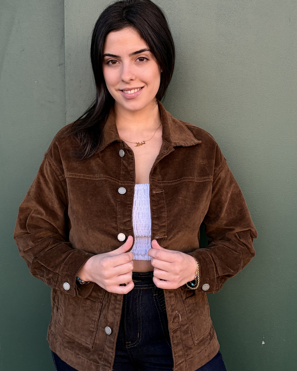 ROAM FREE BOX CORD JACKET CHOCOLATE