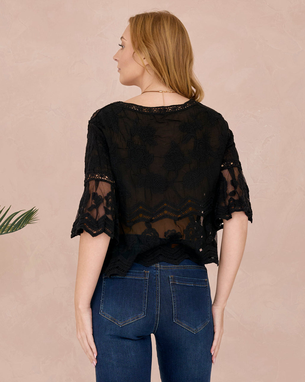 ROSE TOP BLACK