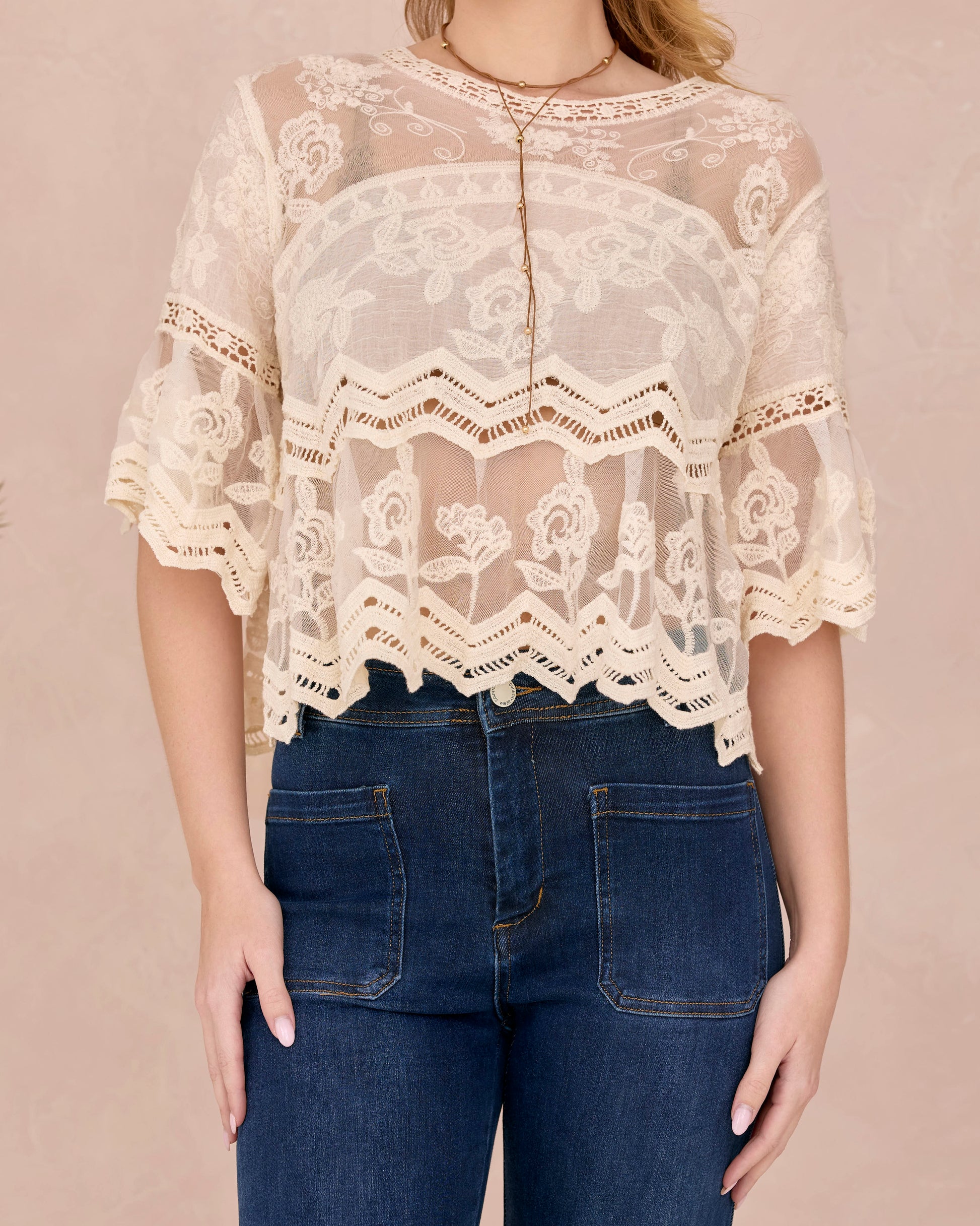 ROSE TOP VINTAGE CREAM