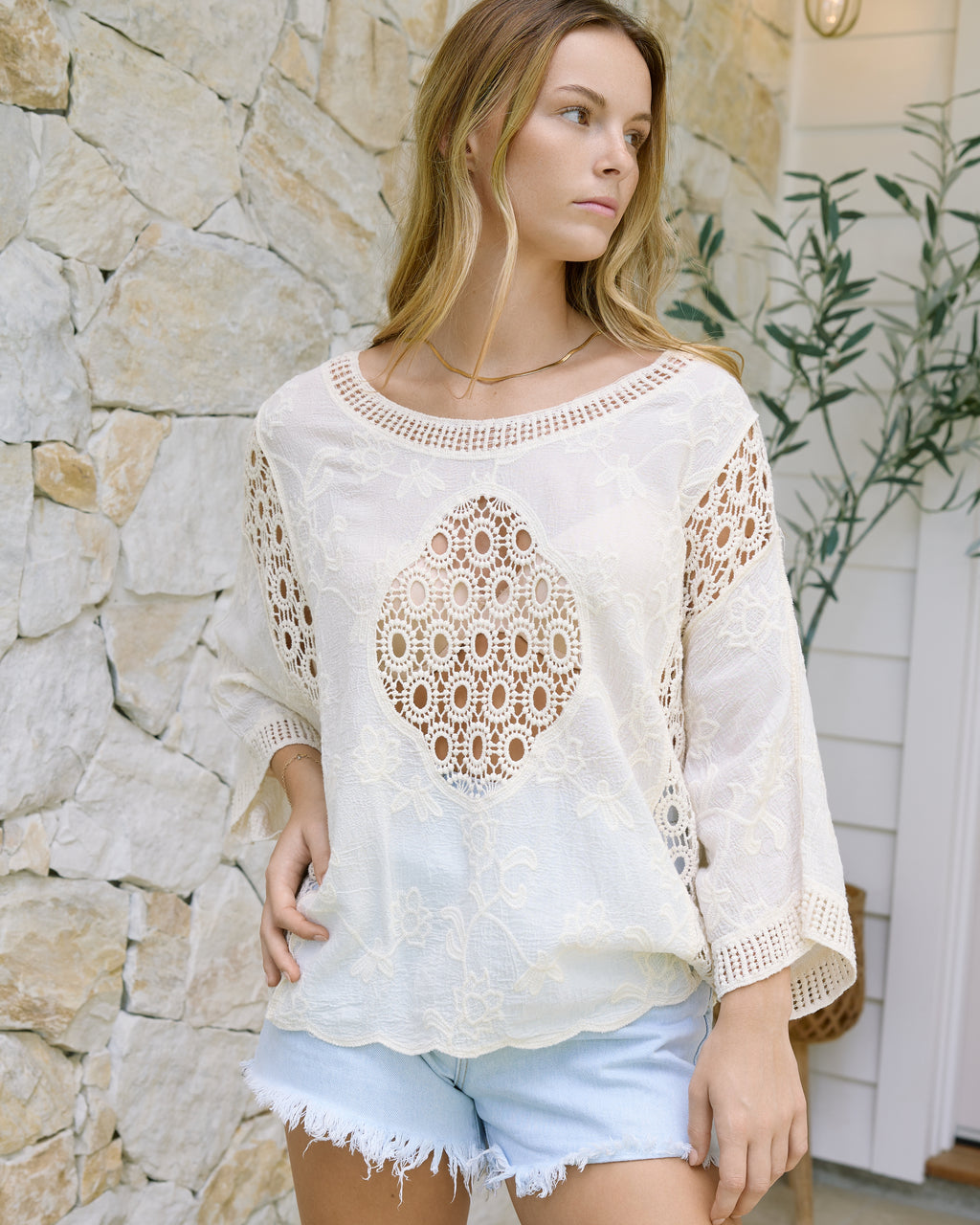 JEMMA TOP VINTAGE CREAM