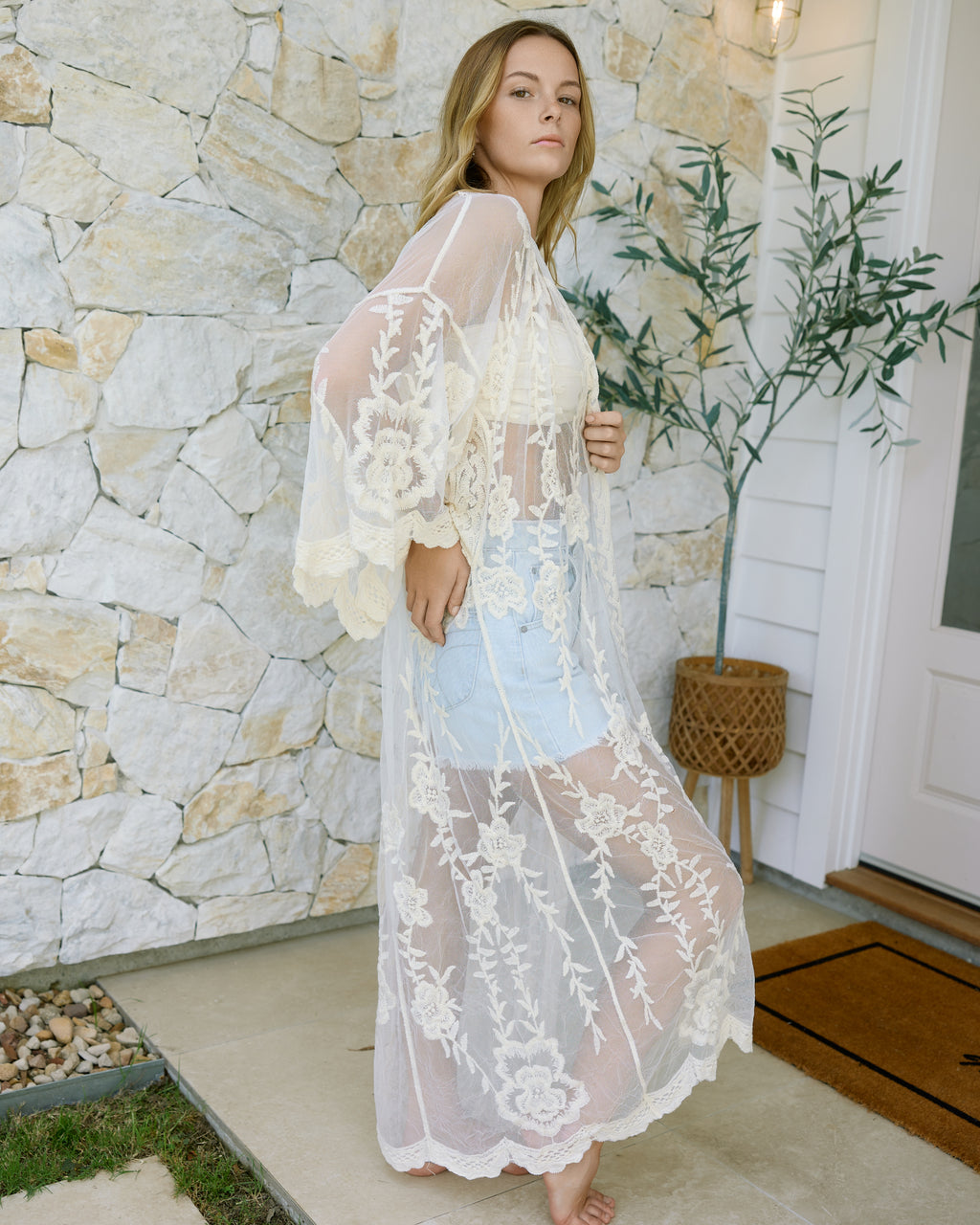 ROSY KIMONO VINTAGE CREAM