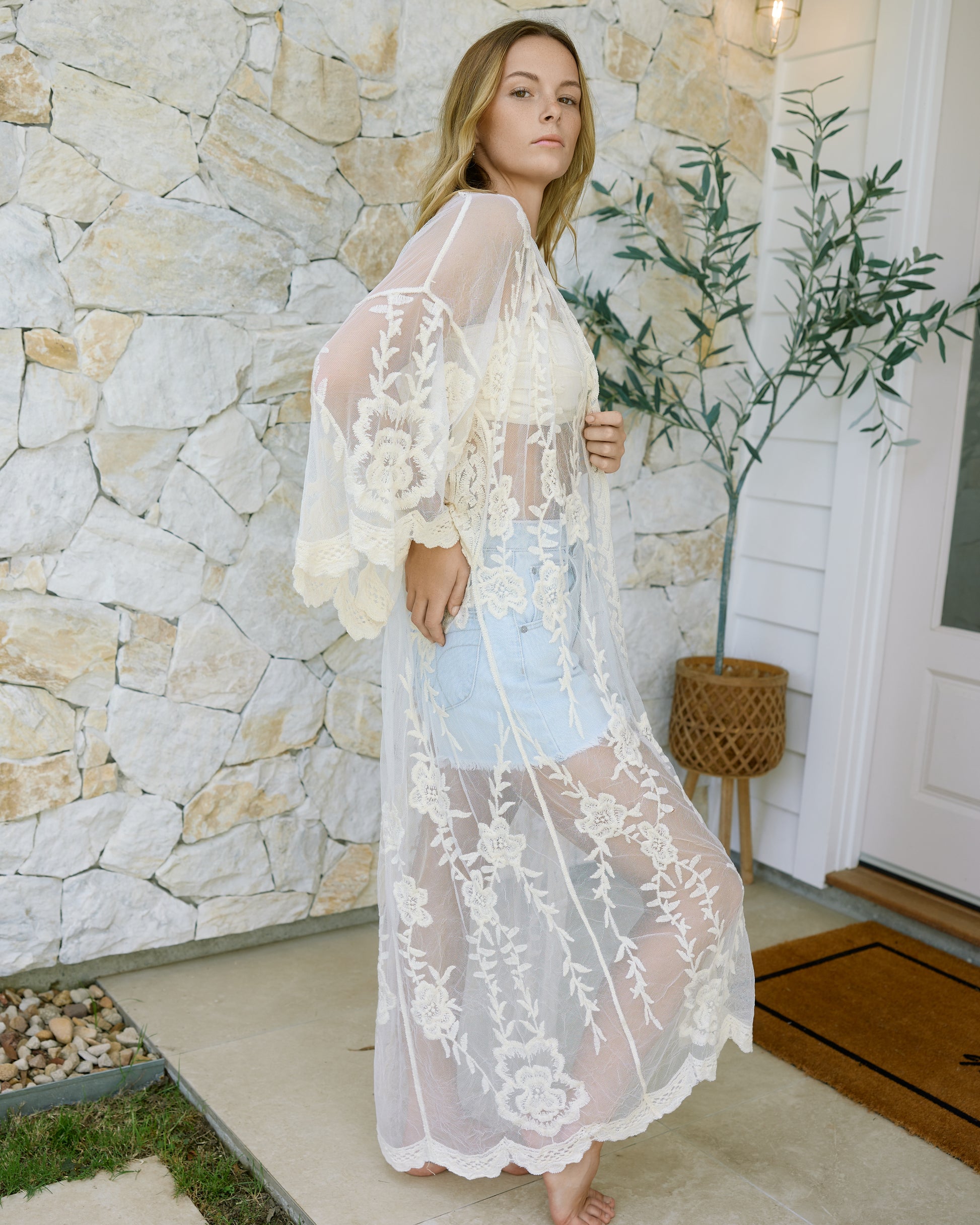 ROSY KIMONO VINTAGE CREAM