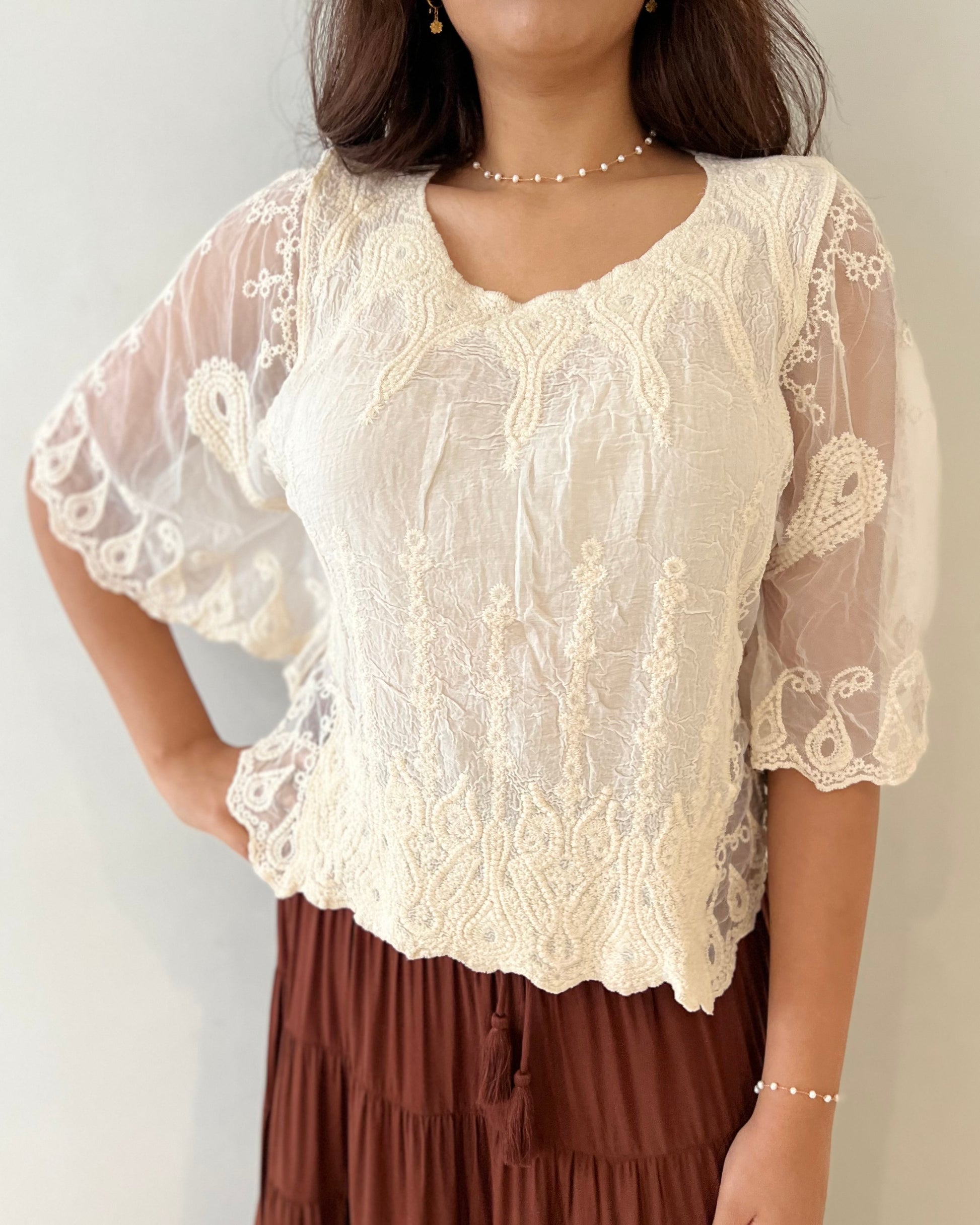 ARIA TOP VINTAGE CREAM