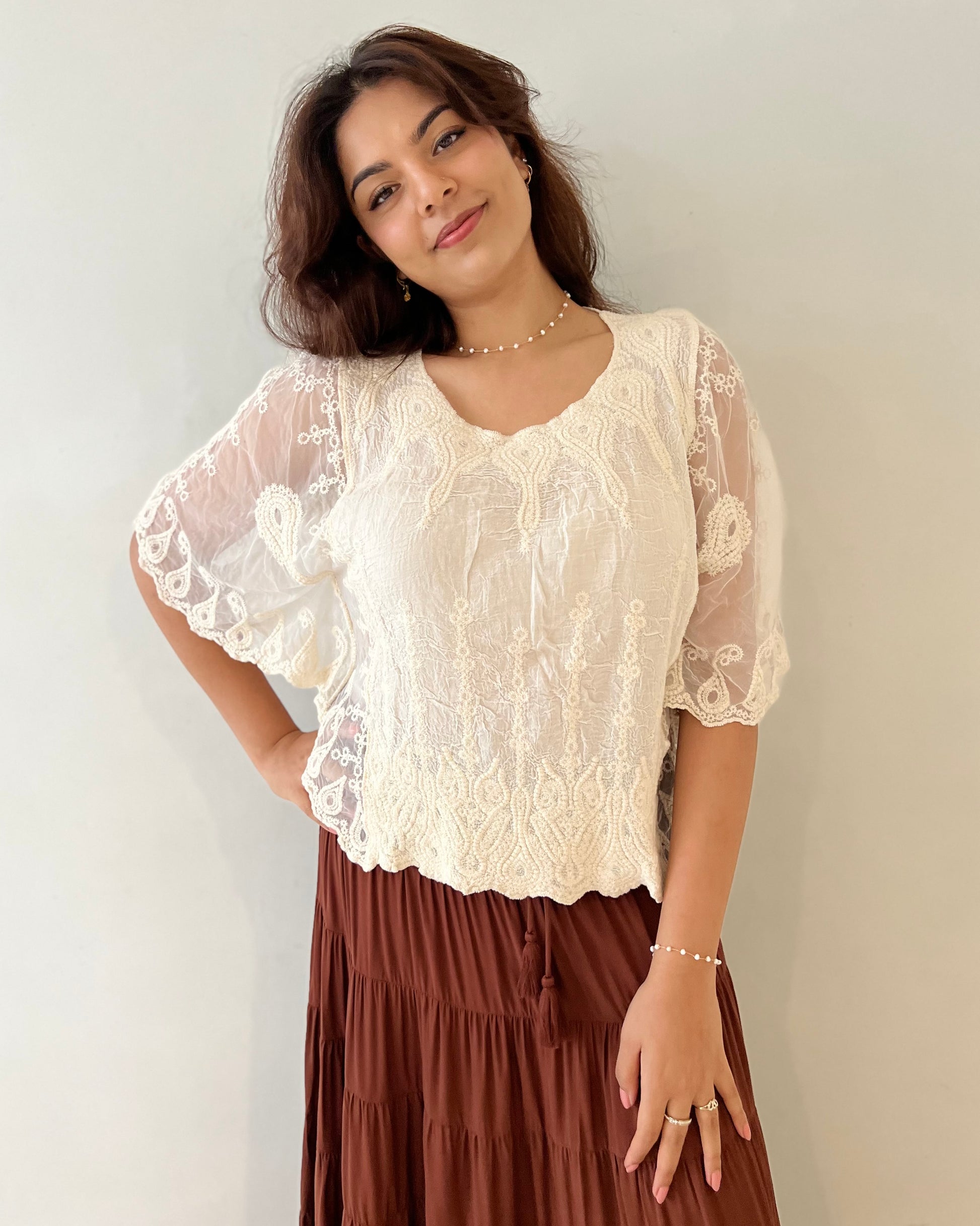 ARIA TOP VINTAGE CREAM