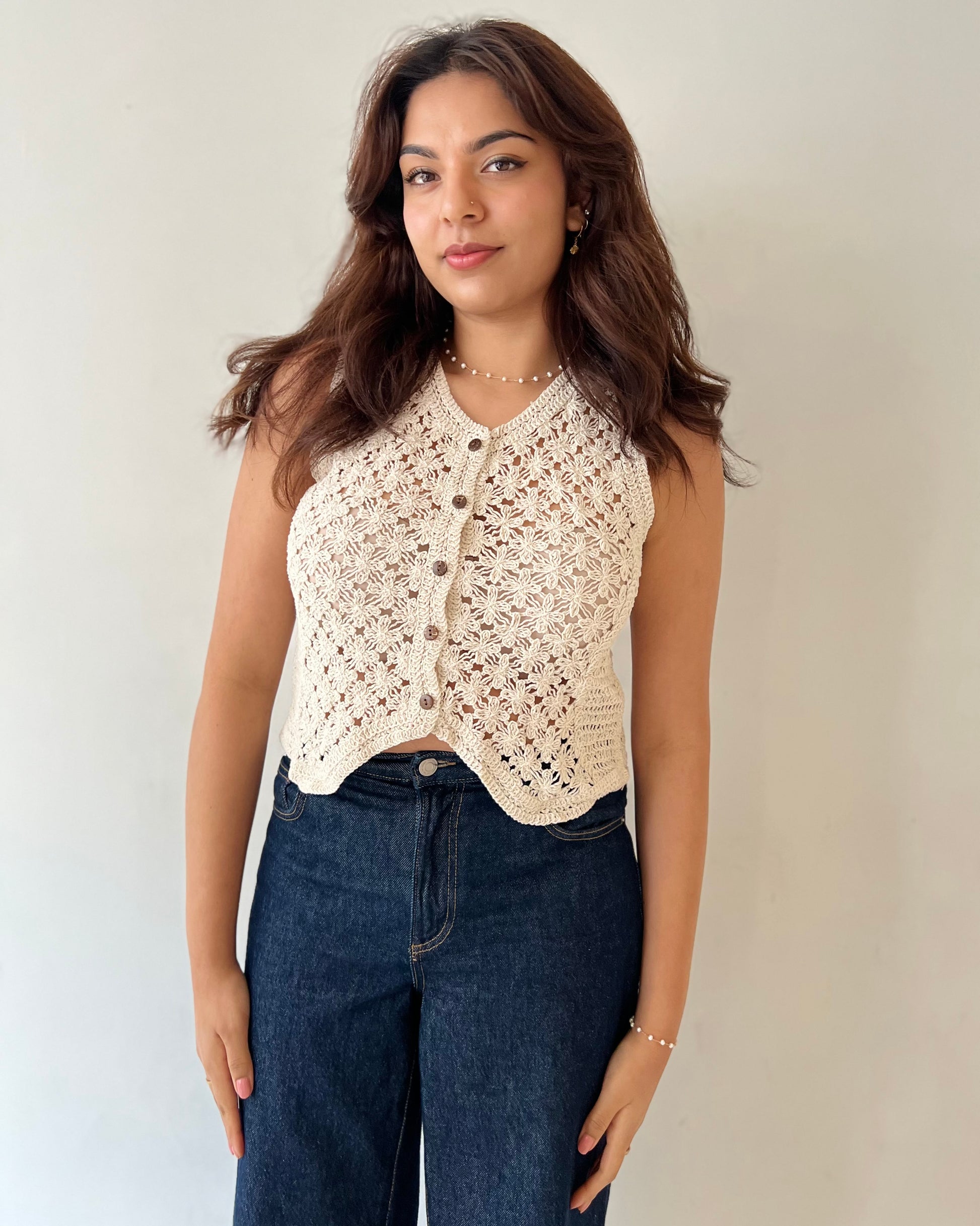 MAHLI VEST VINTAGE CREAM