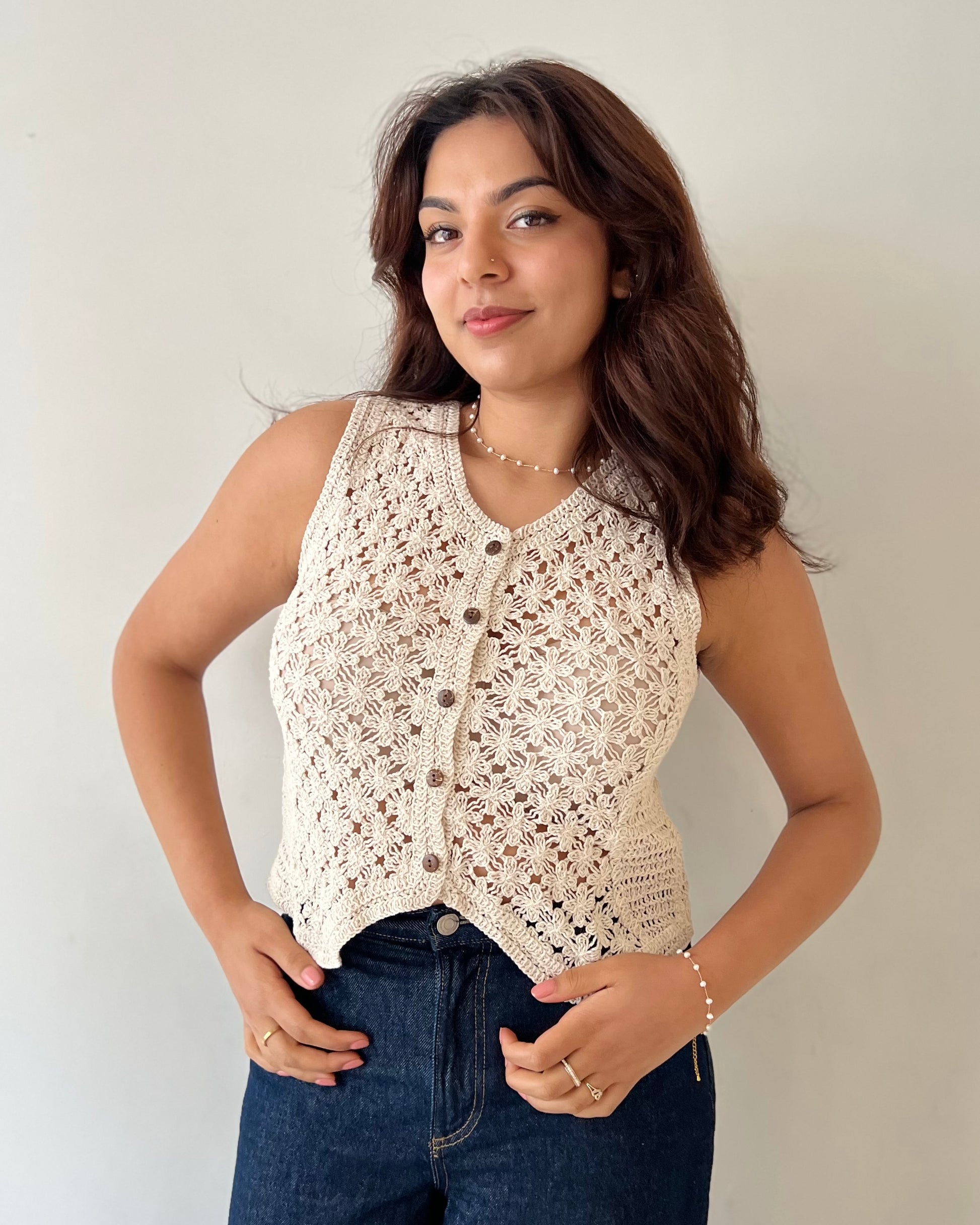 MAHLI VEST VINTAGE CREAM