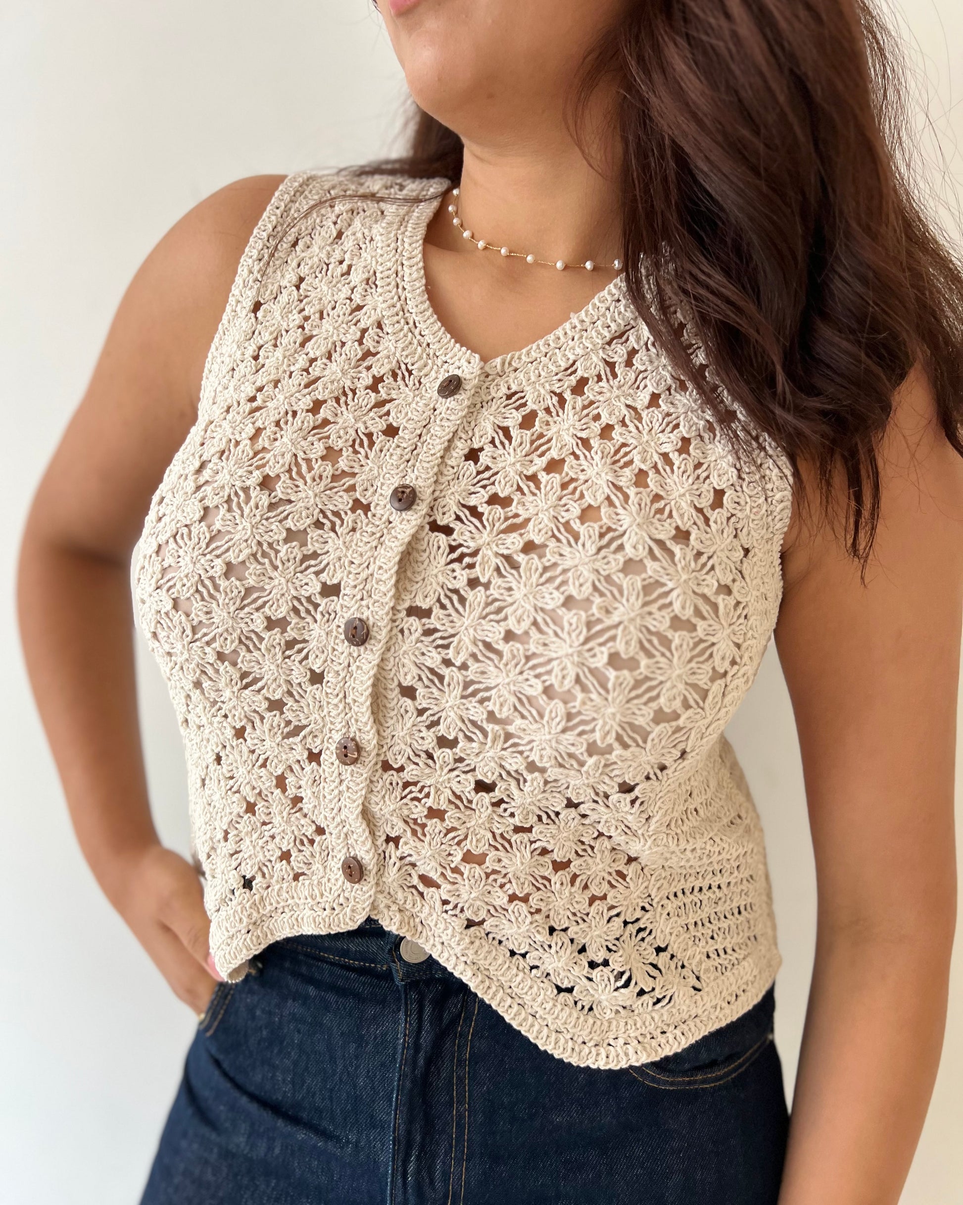 MAHLI VEST VINTAGE CREAM