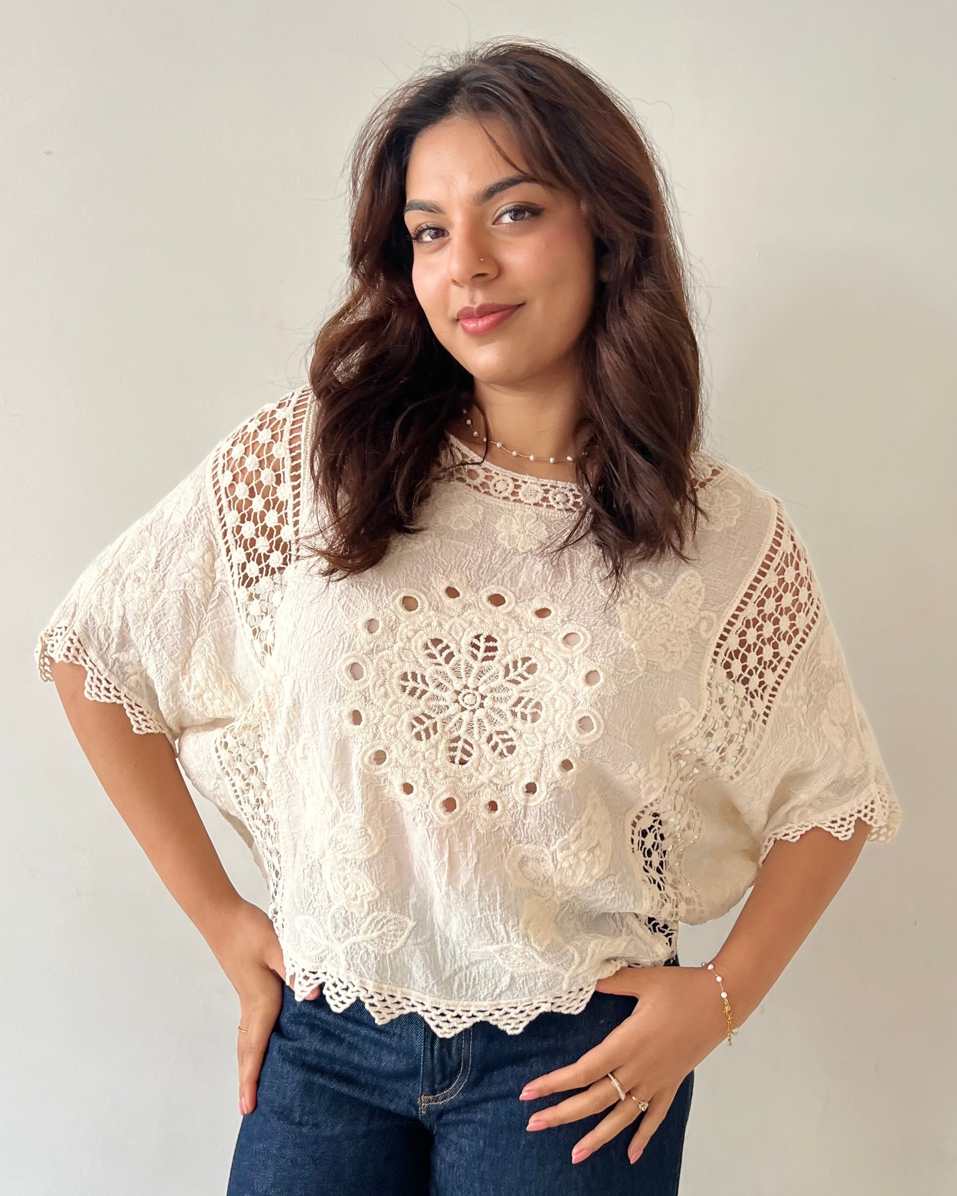 ABBY TOP VINTAGE CREAM