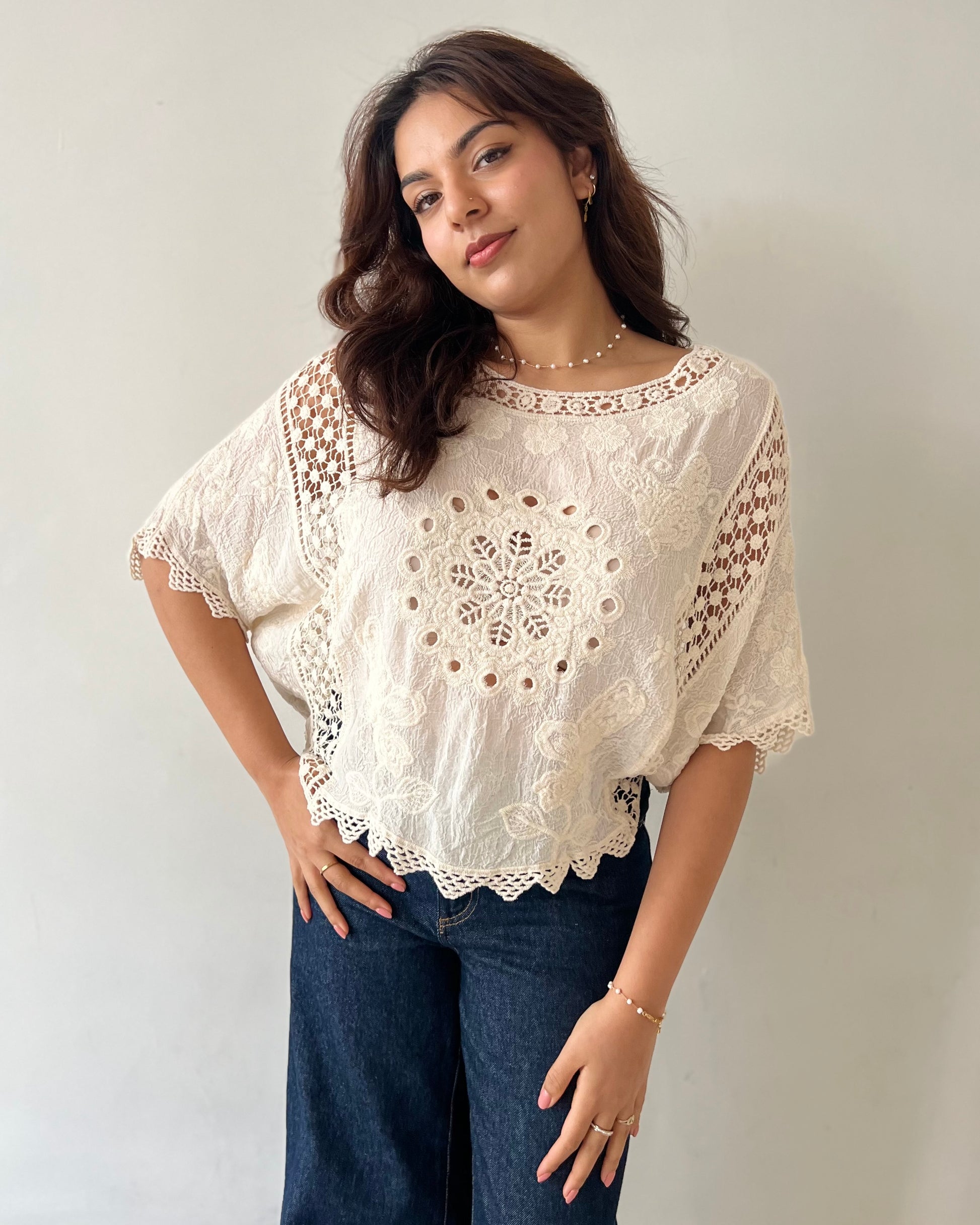 ABBY TOP VINTAGE CREAM
