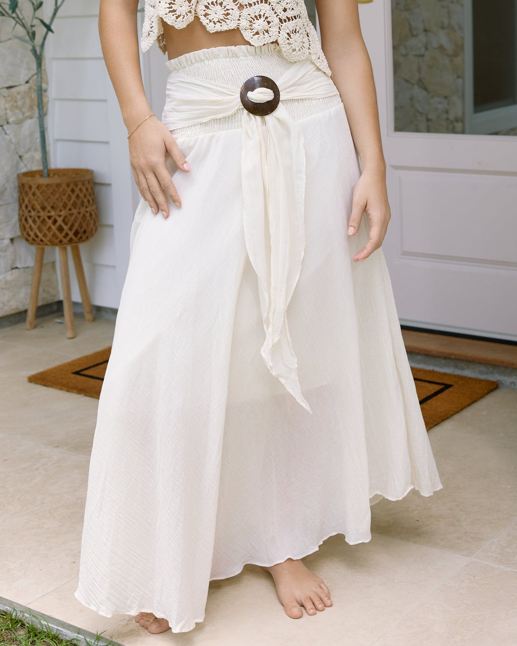 COCO MAXI SKIRT VINTAGE CREAM