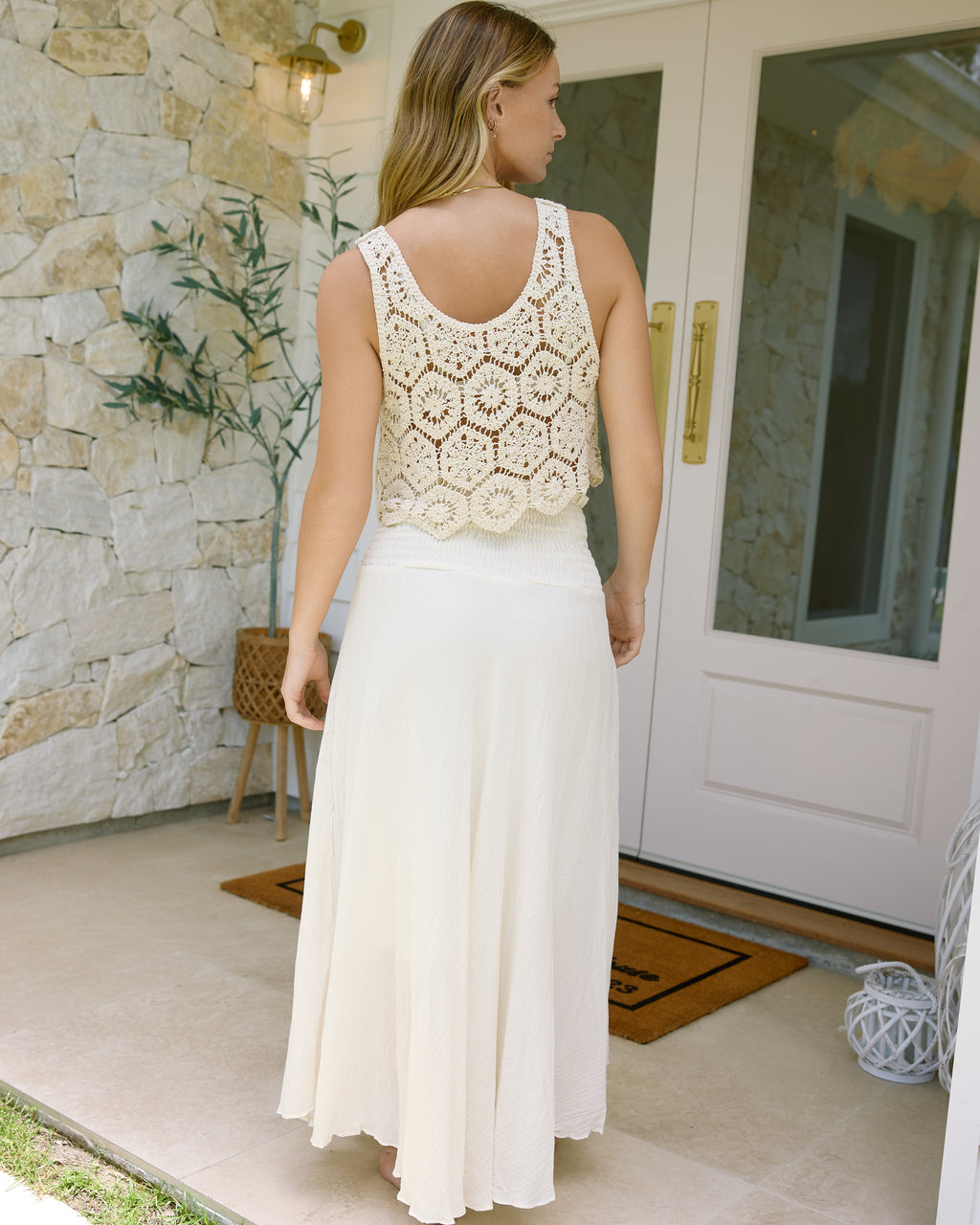 COCO MAXI SKIRT VINTAGE CREAM