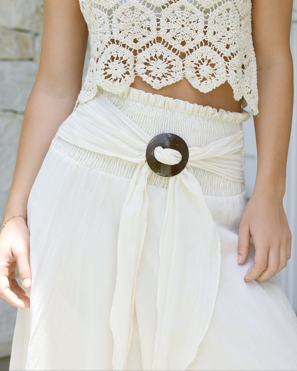 COCO MAXI SKIRT VINTAGE CREAM
