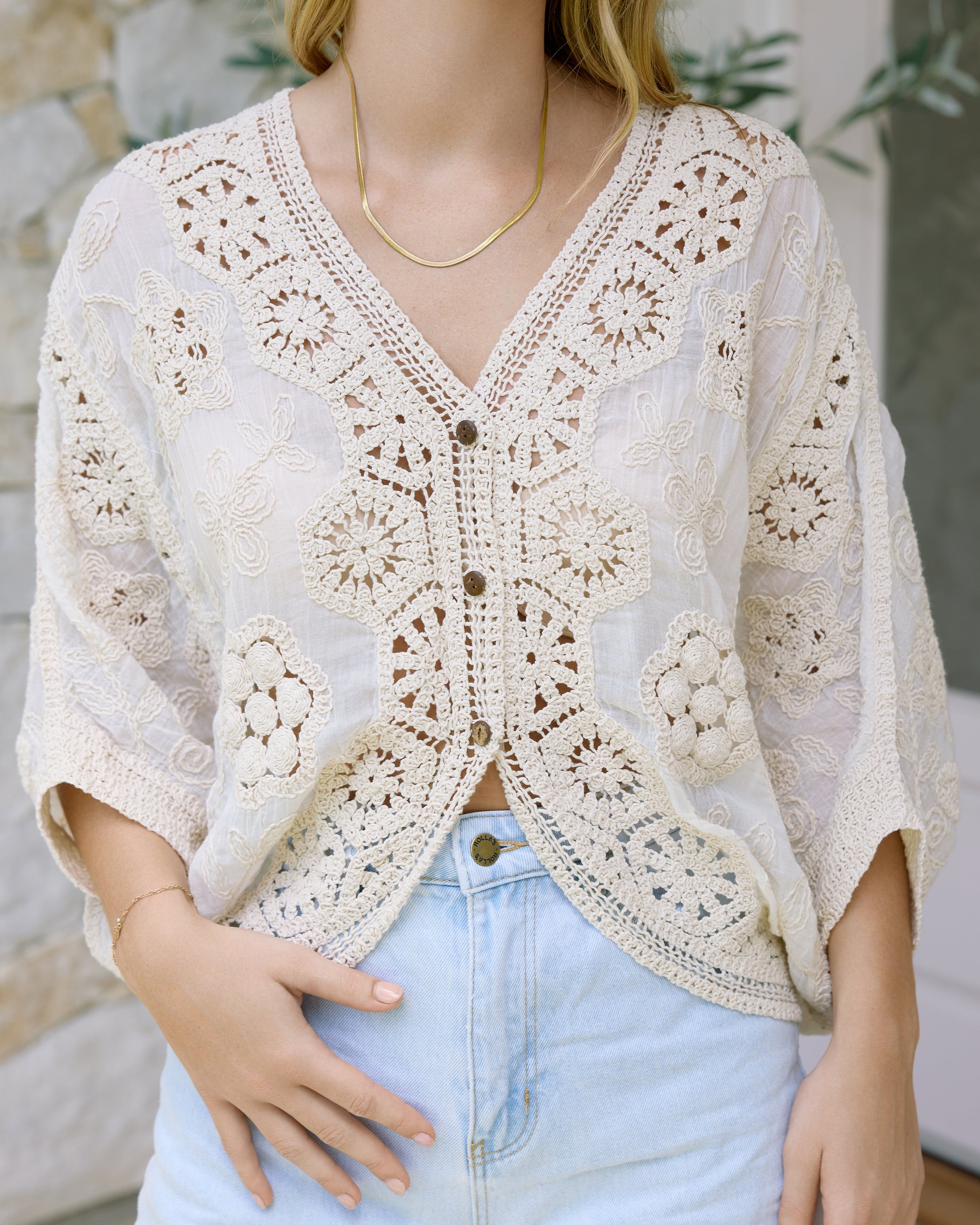 VIDA CARDIGAN VINTAGE CREAM