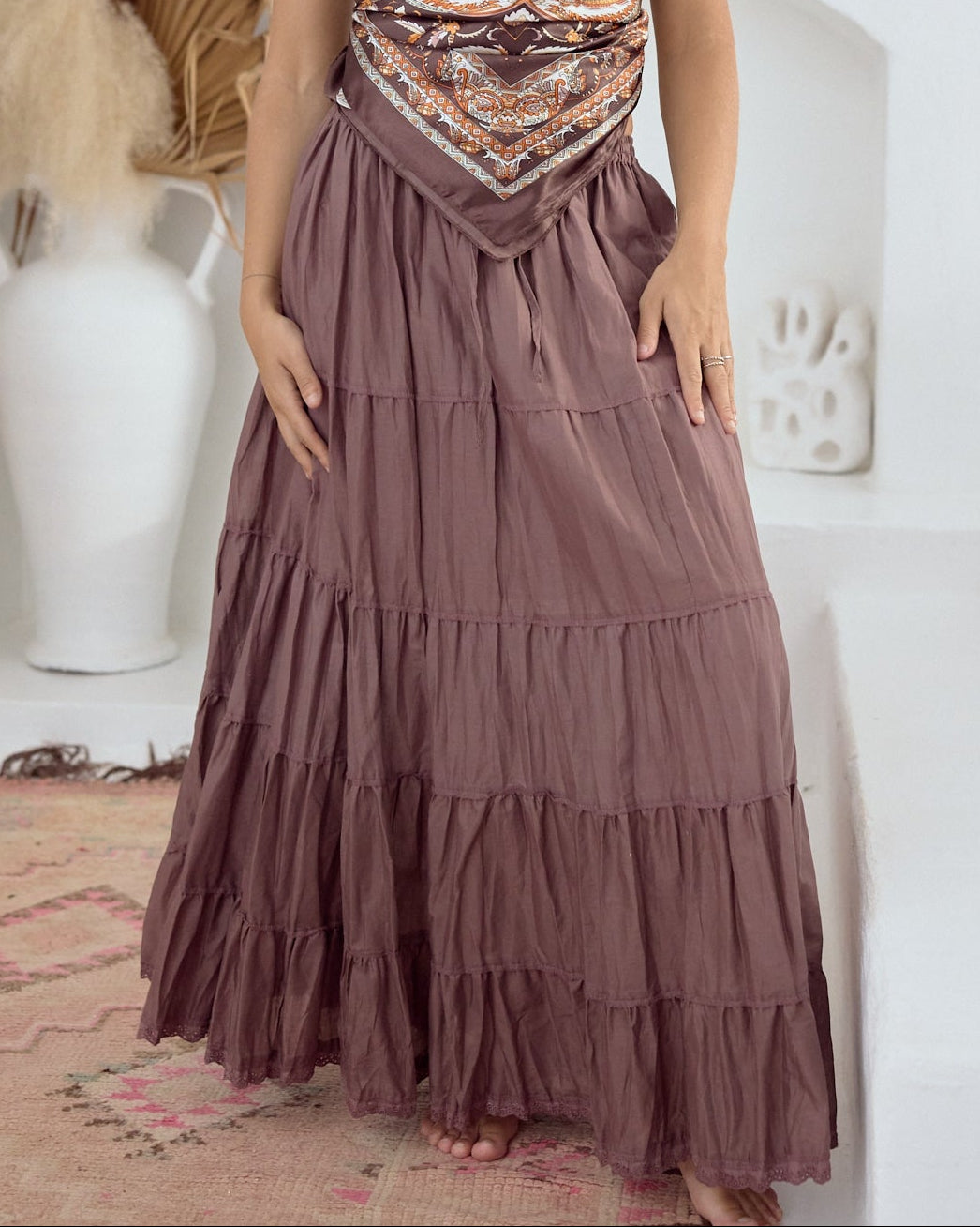 BELLA MAXI SKIRT CHOCOLATE