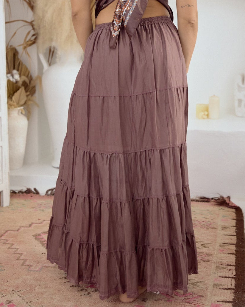 BELLA MAXI SKIRT CHOCOLATE