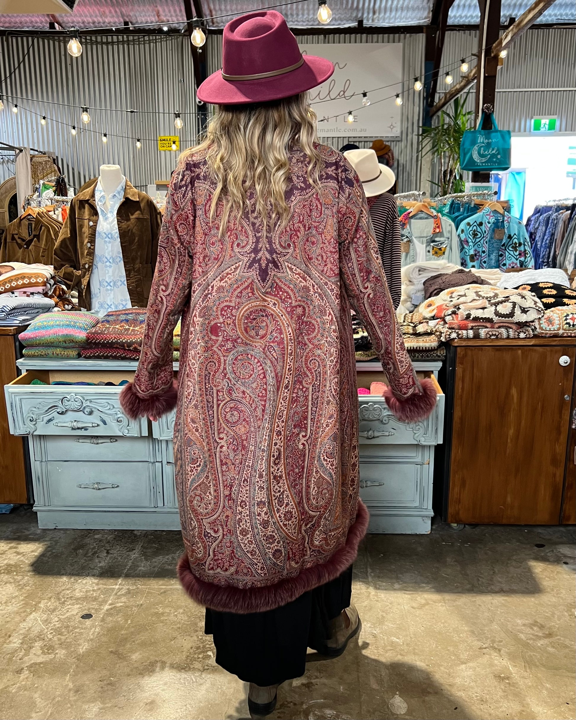 GOLDIE COAT BURGUNDY