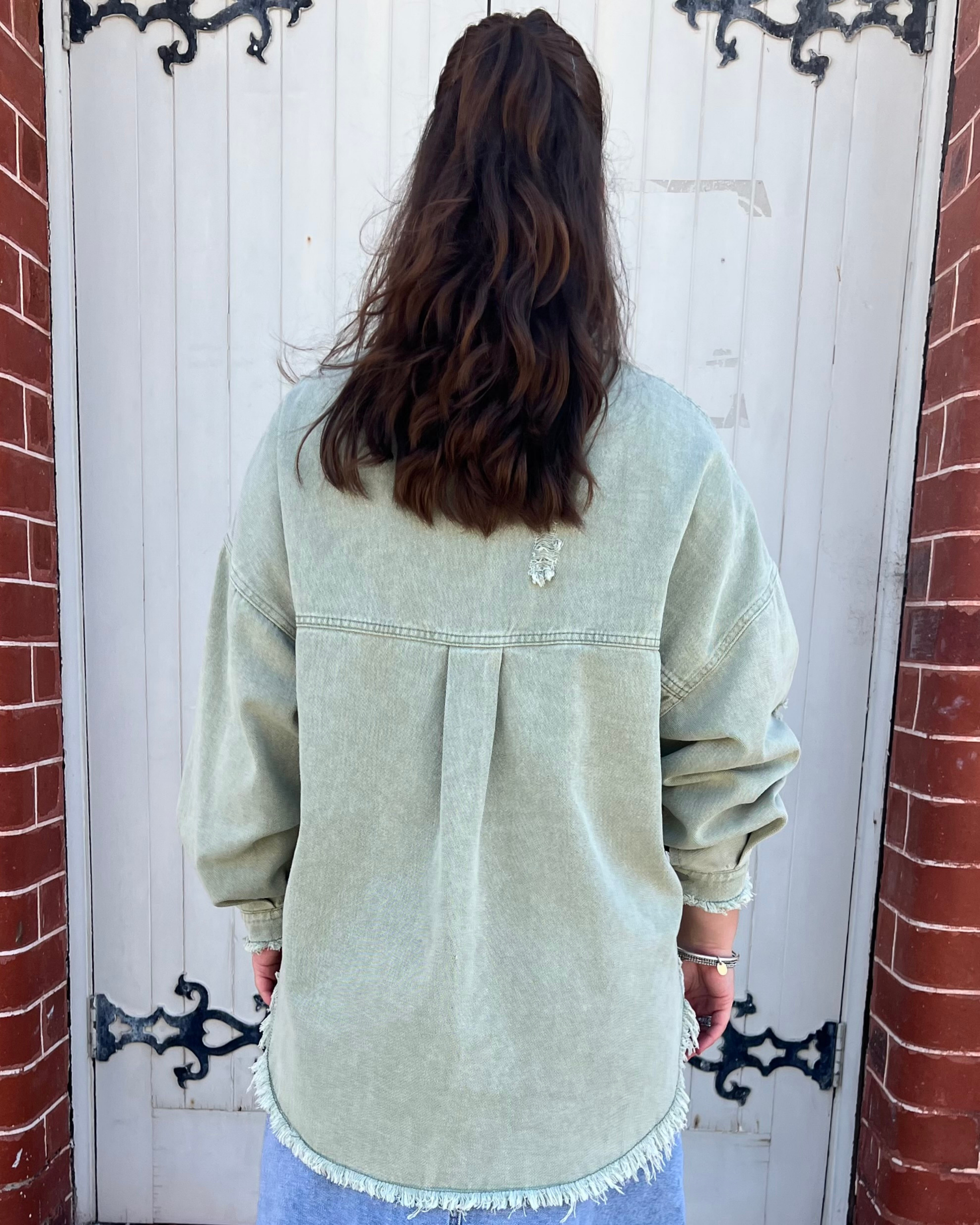 BETTY DENIM JACKET SAGE
