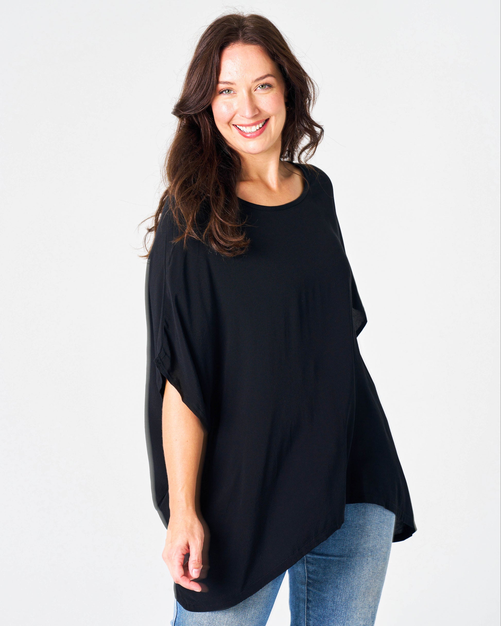 DRAPE TOP BLACK
