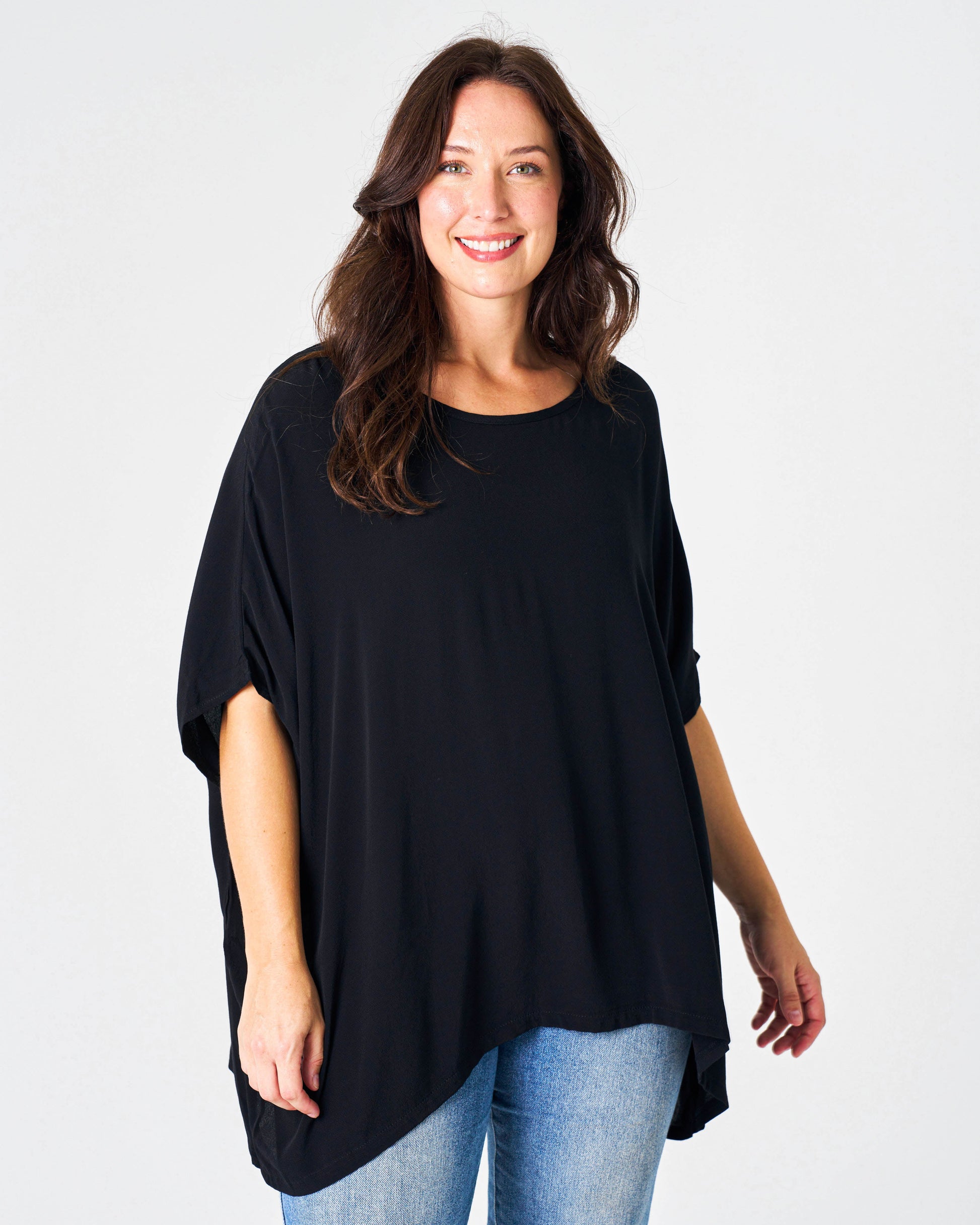 DRAPE TOP BLACK