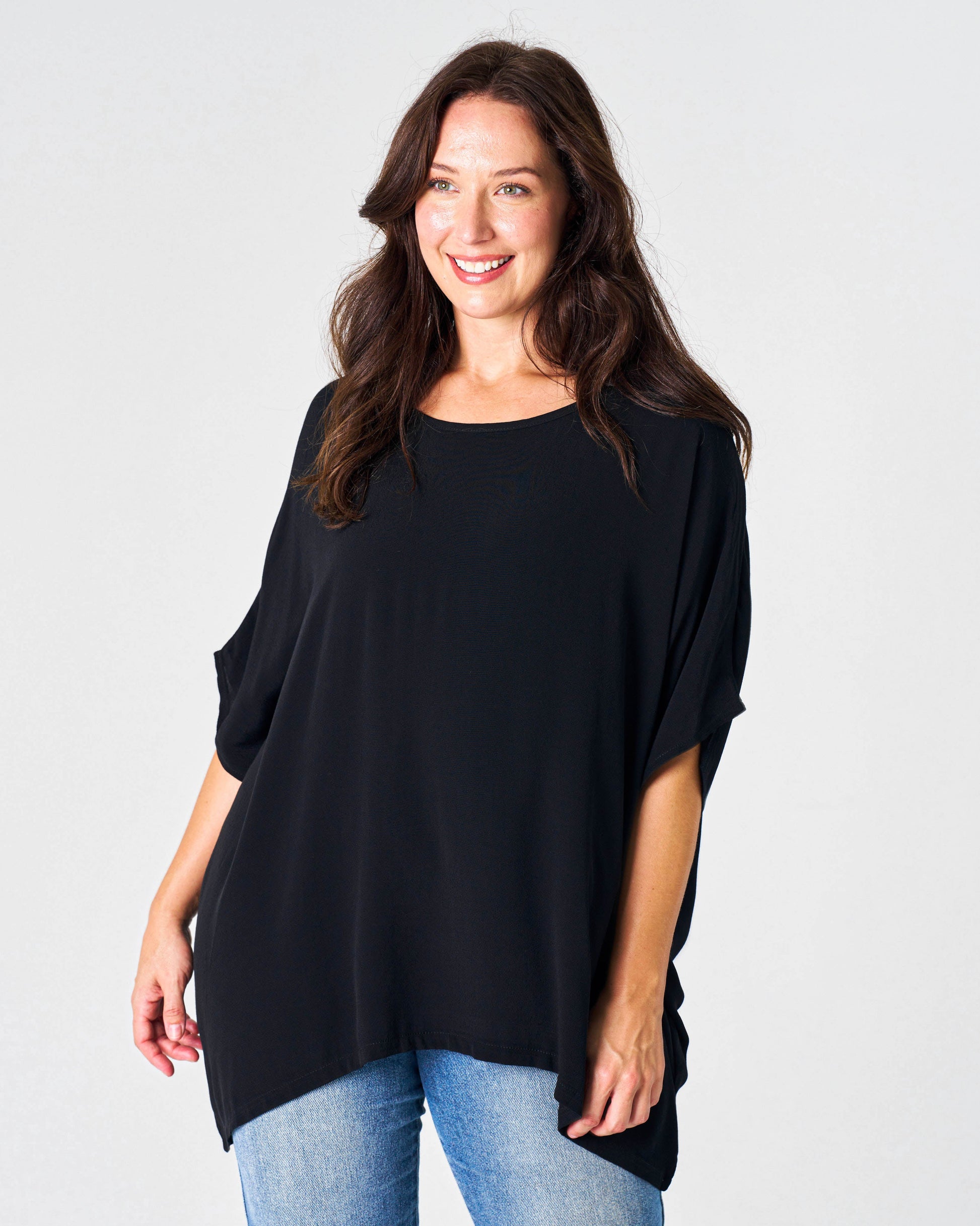 DRAPE TOP BLACK
