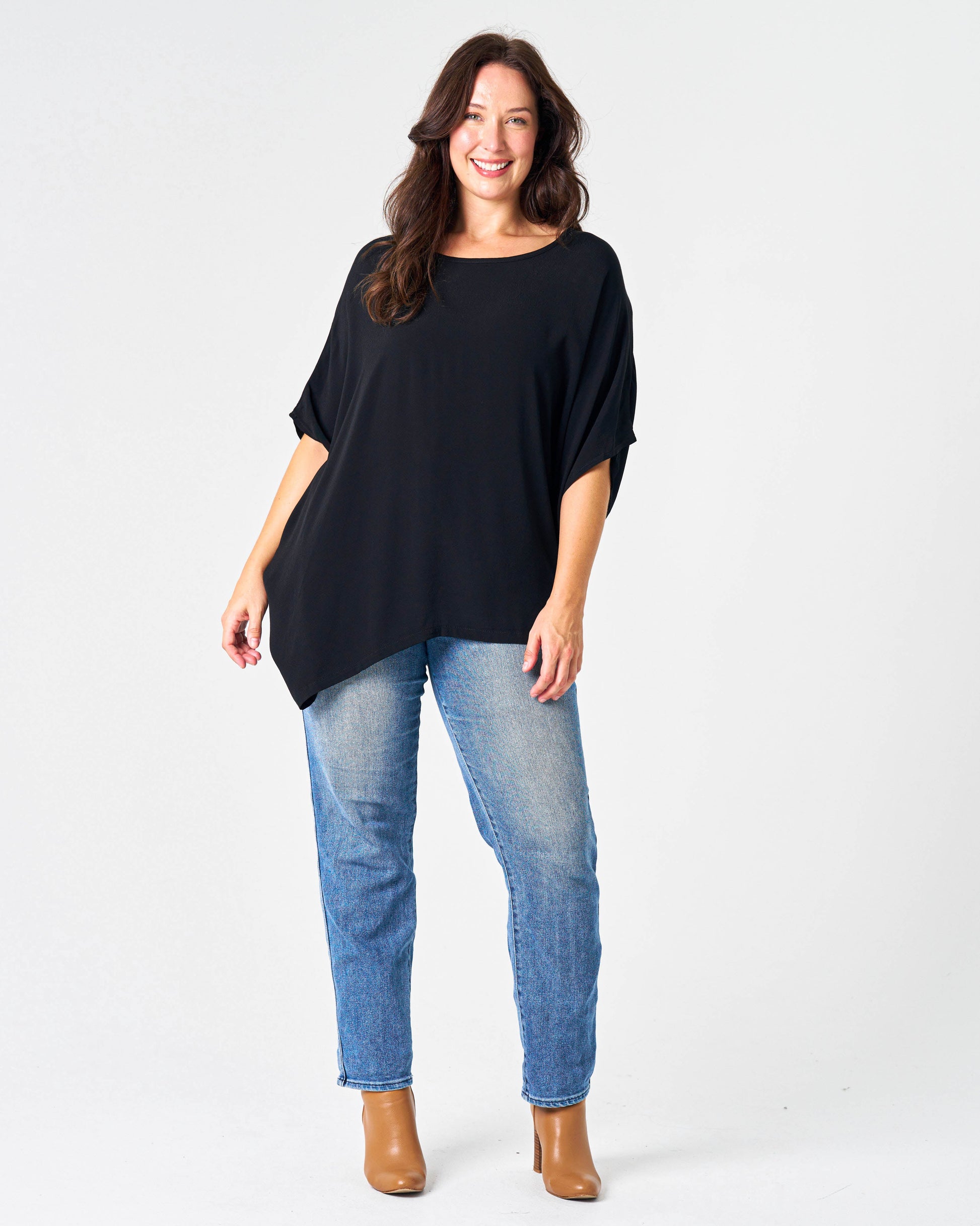 DRAPE TOP BLACK
