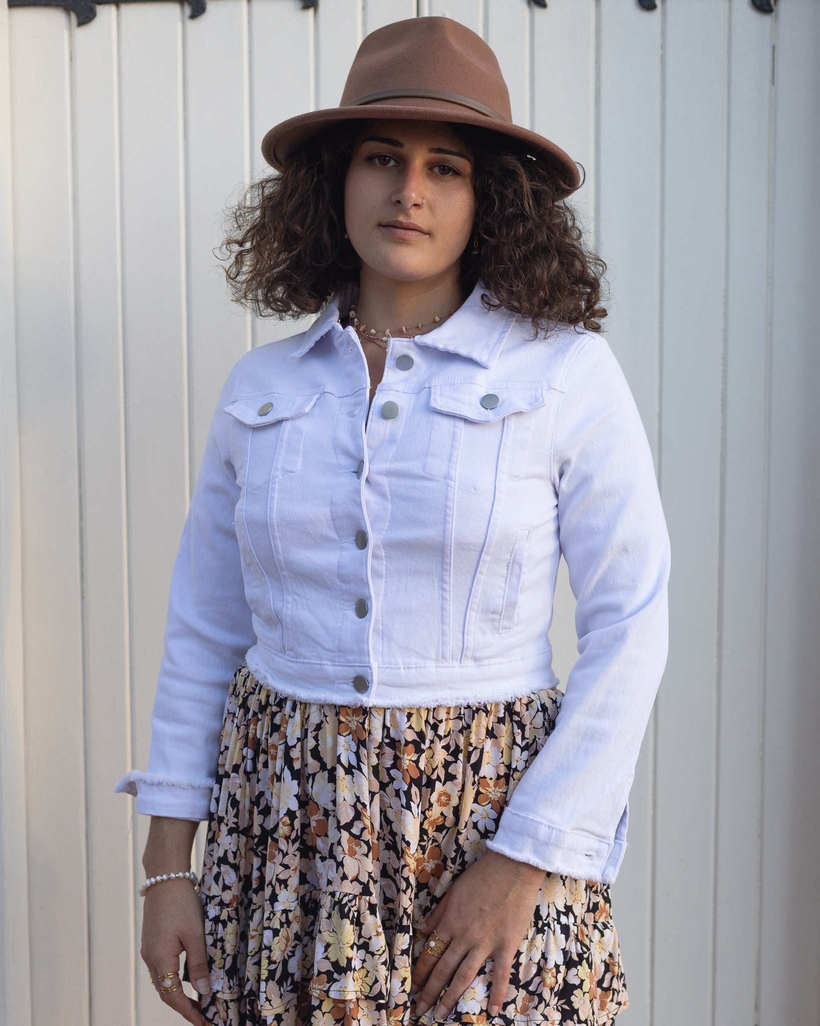 ZARA DENIM JACKET WHITE