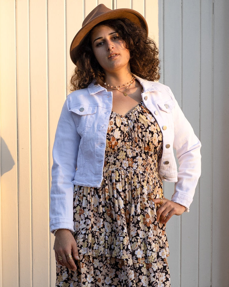 ZARA DENIM JACKET WHITE
