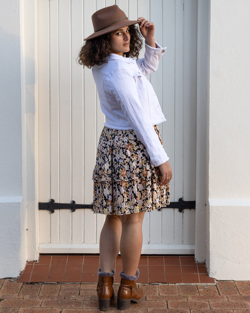 ZARA DENIM JACKET WHITE