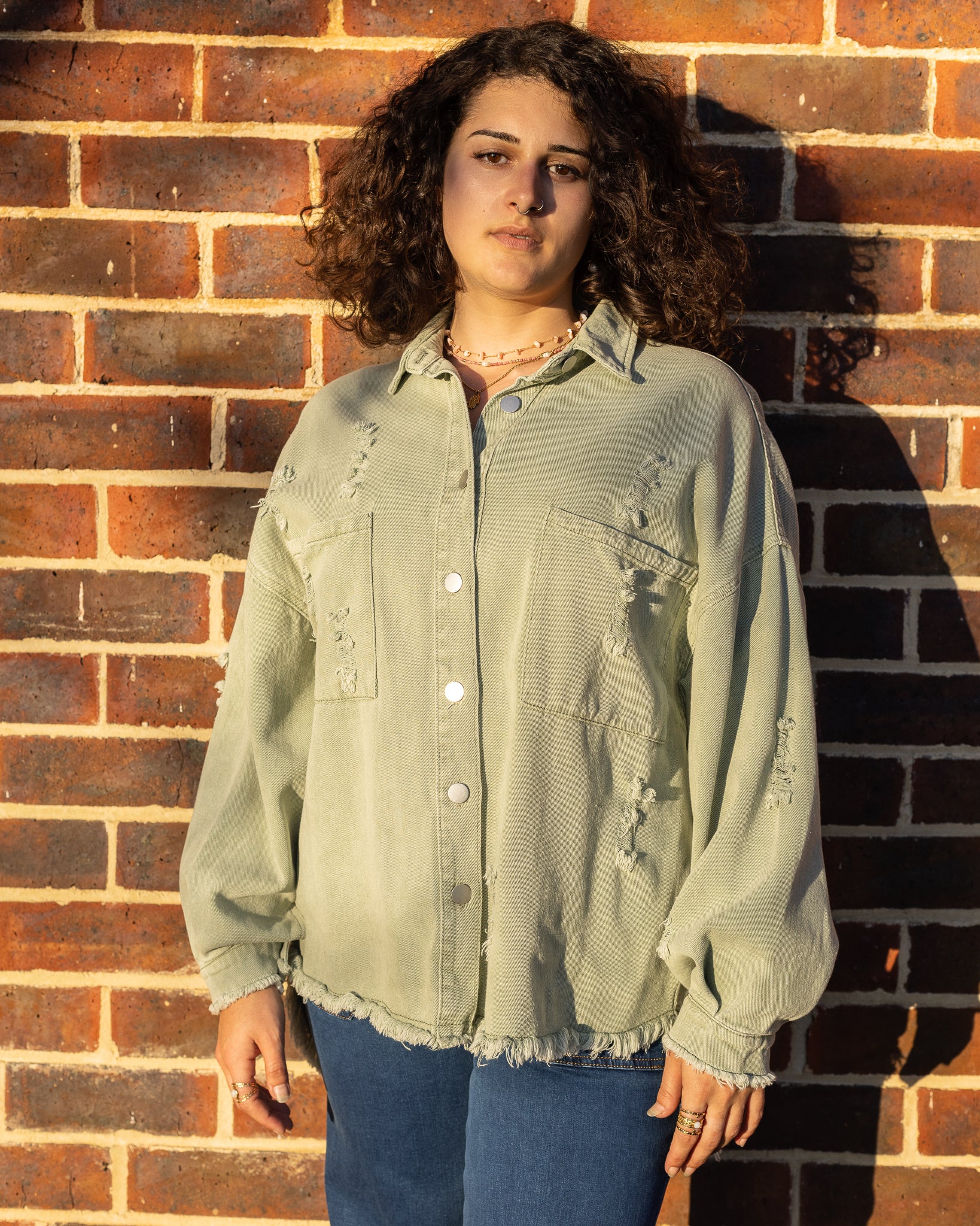 BETTY DENIM JACKET SAGE