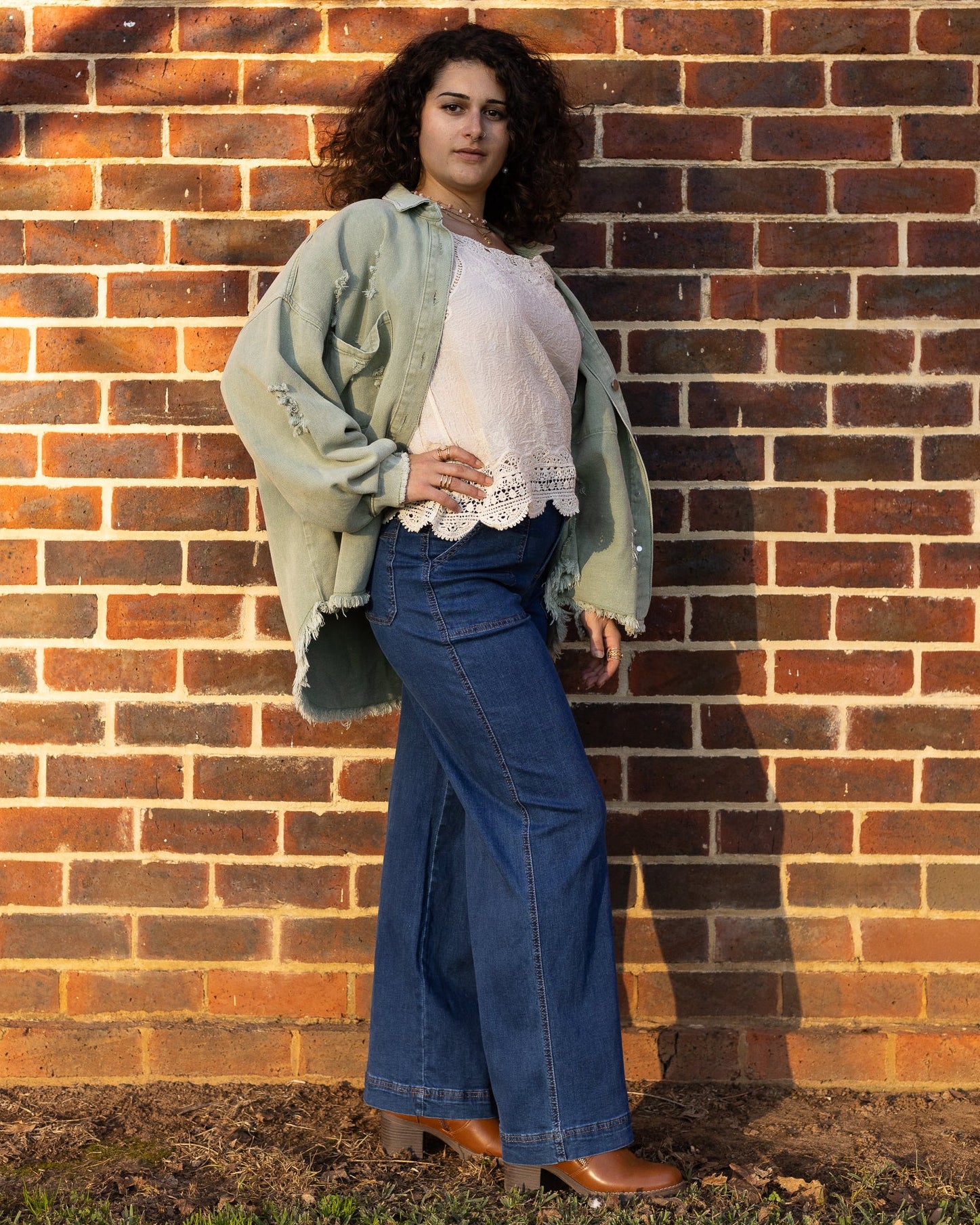 BETTY DENIM JACKET SAGE