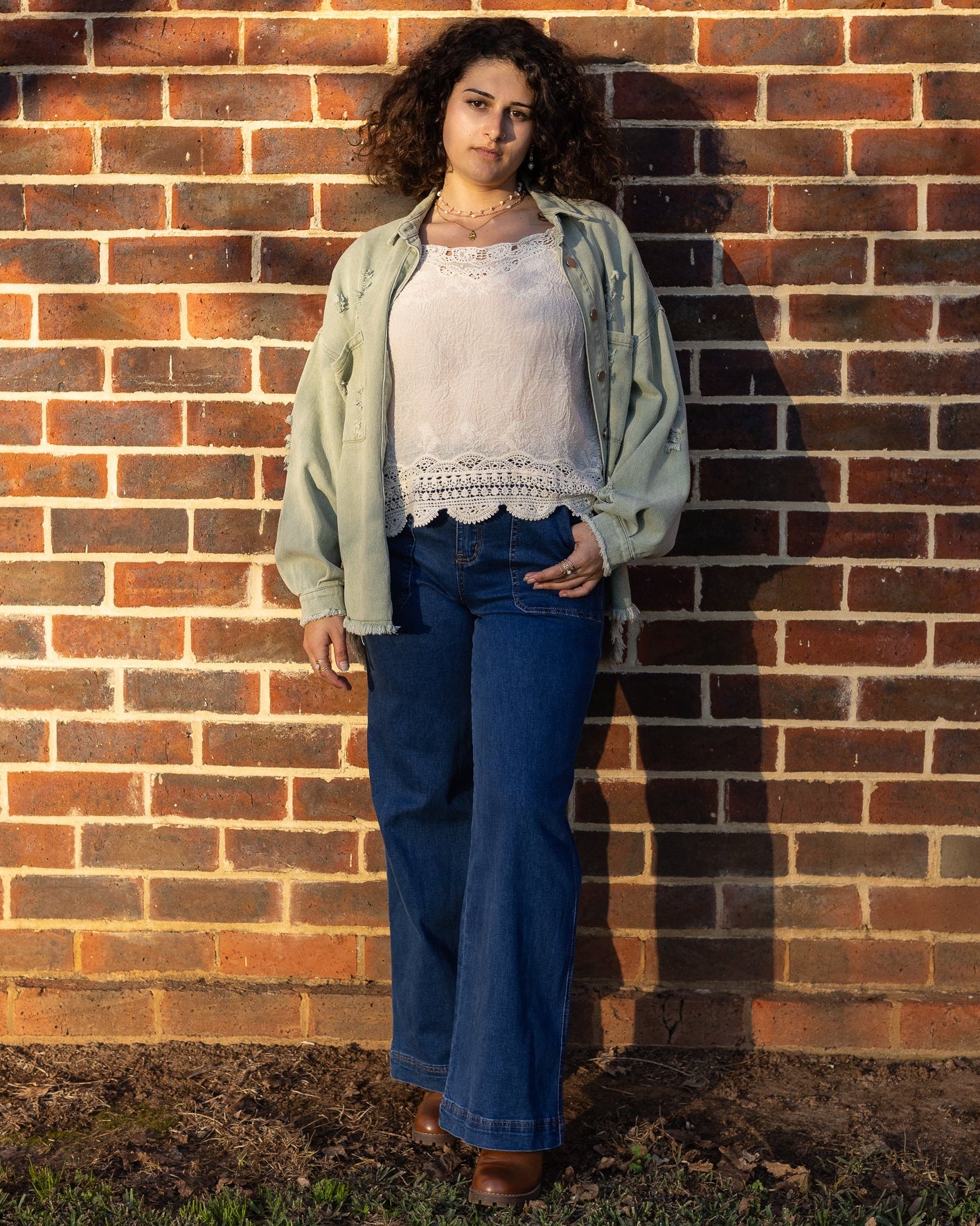 BETTY DENIM JACKET SAGE
