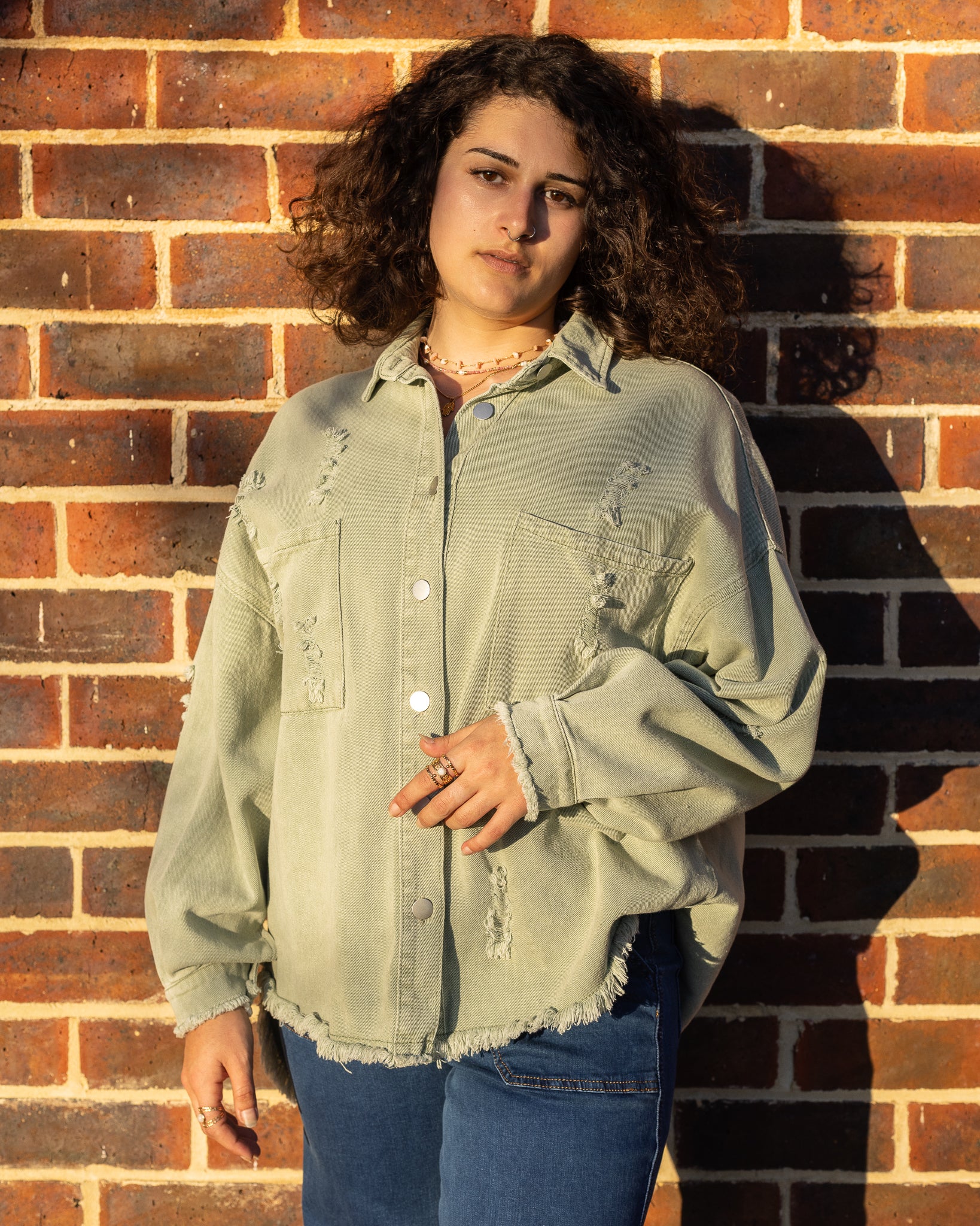 BETTY DENIM JACKET SAGE