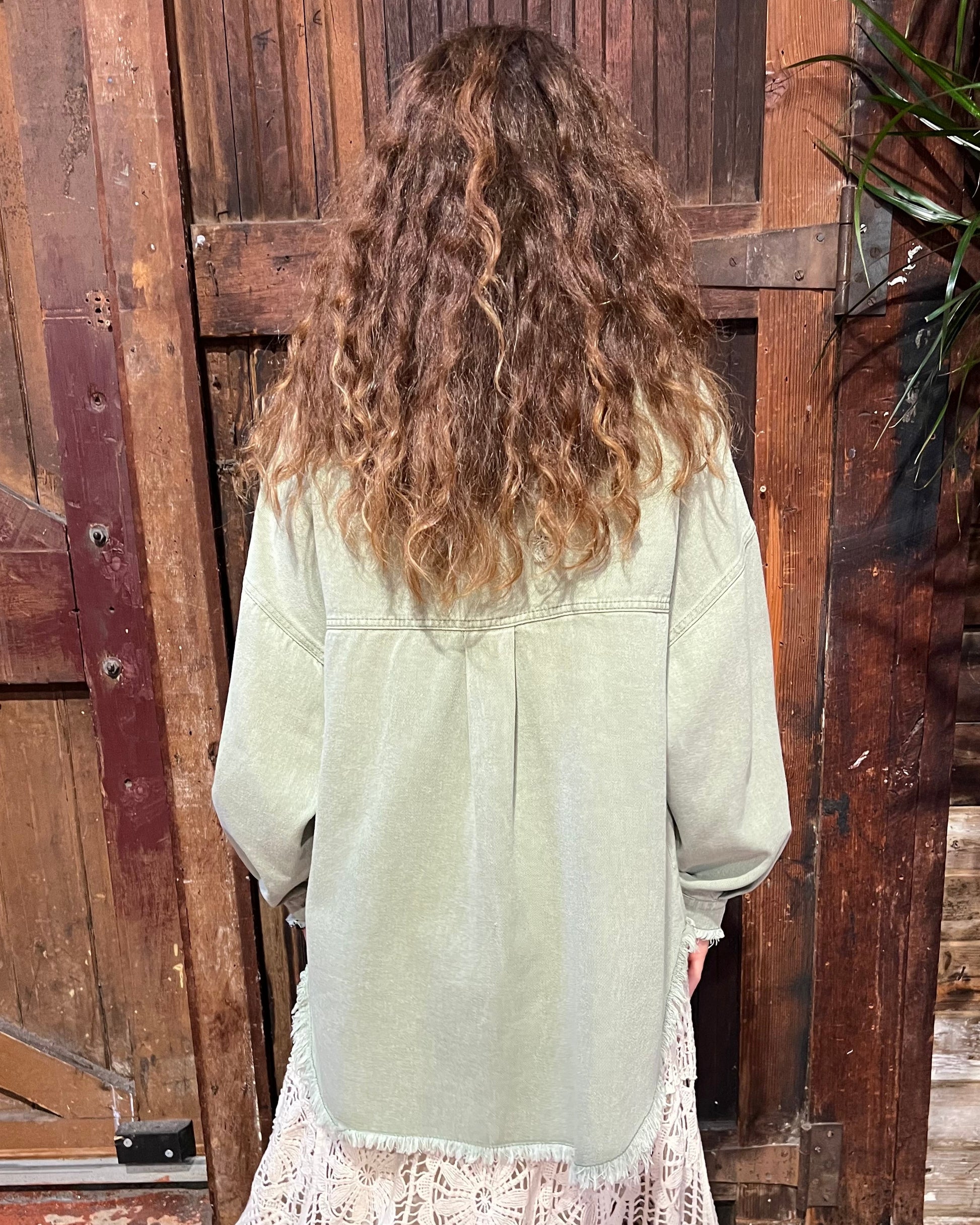 BETTY DENIM JACKET SAGE