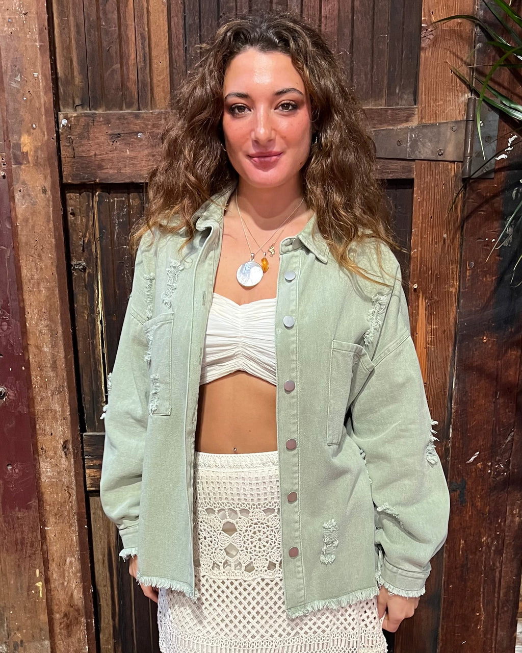 BETTY DENIM JACKET SAGE