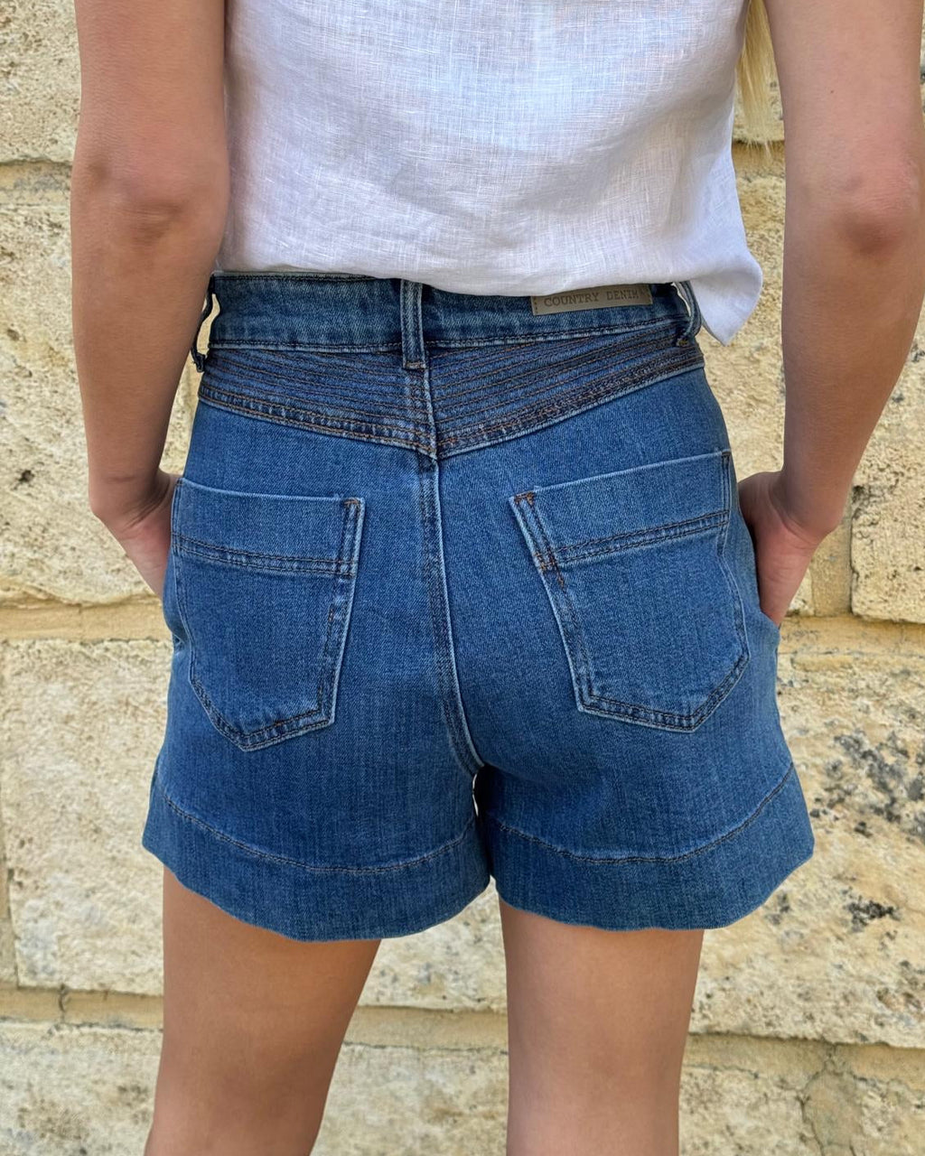 MYKOS DENIM SHORT DARK BLUE