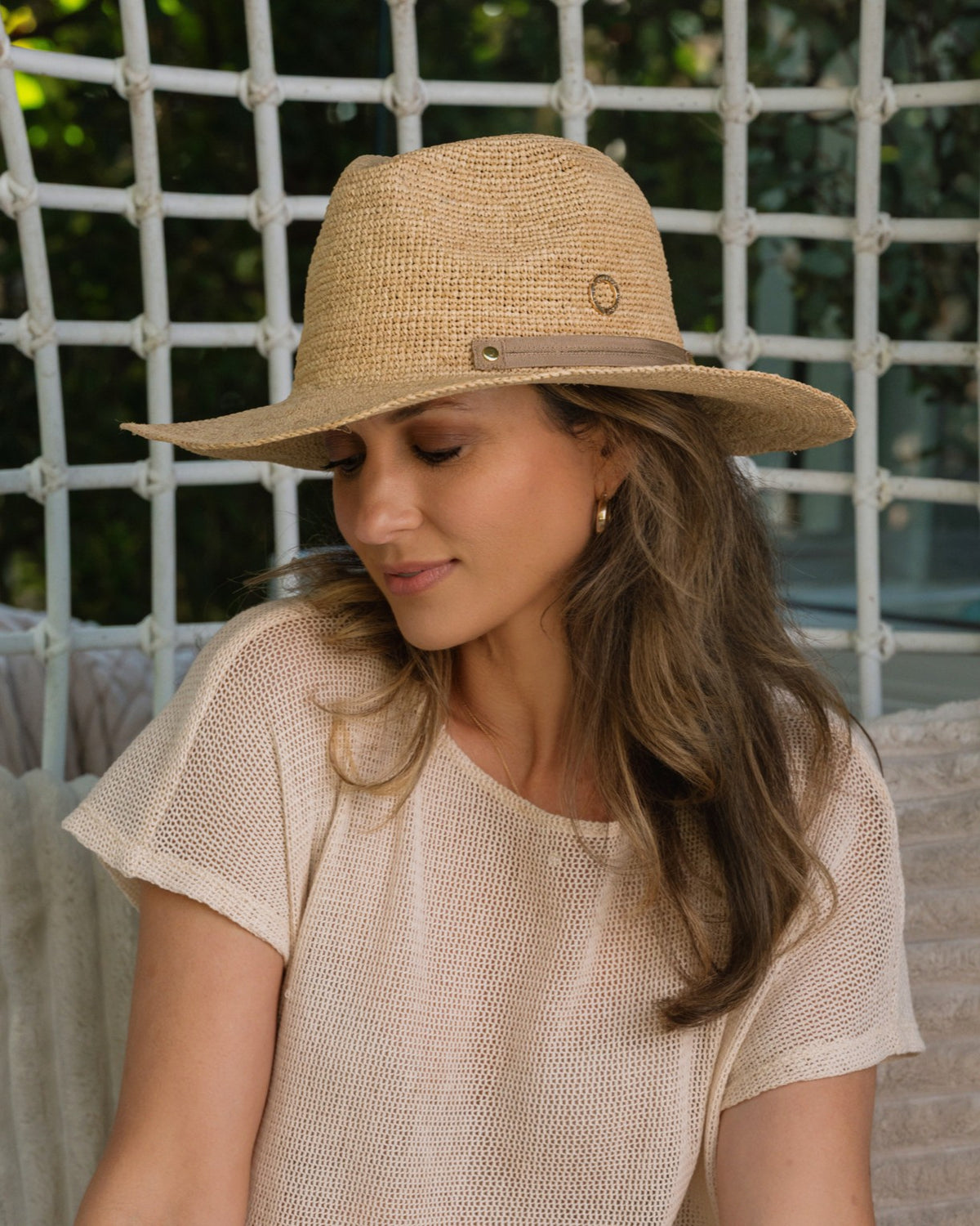 CHARLEY FOLDABLE RAFFIA PANAMA HAT NATURAL