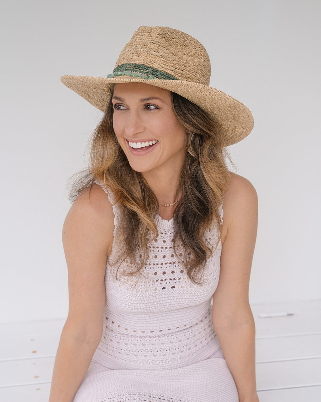 CHELSEA PANAMA HAT EMERALD