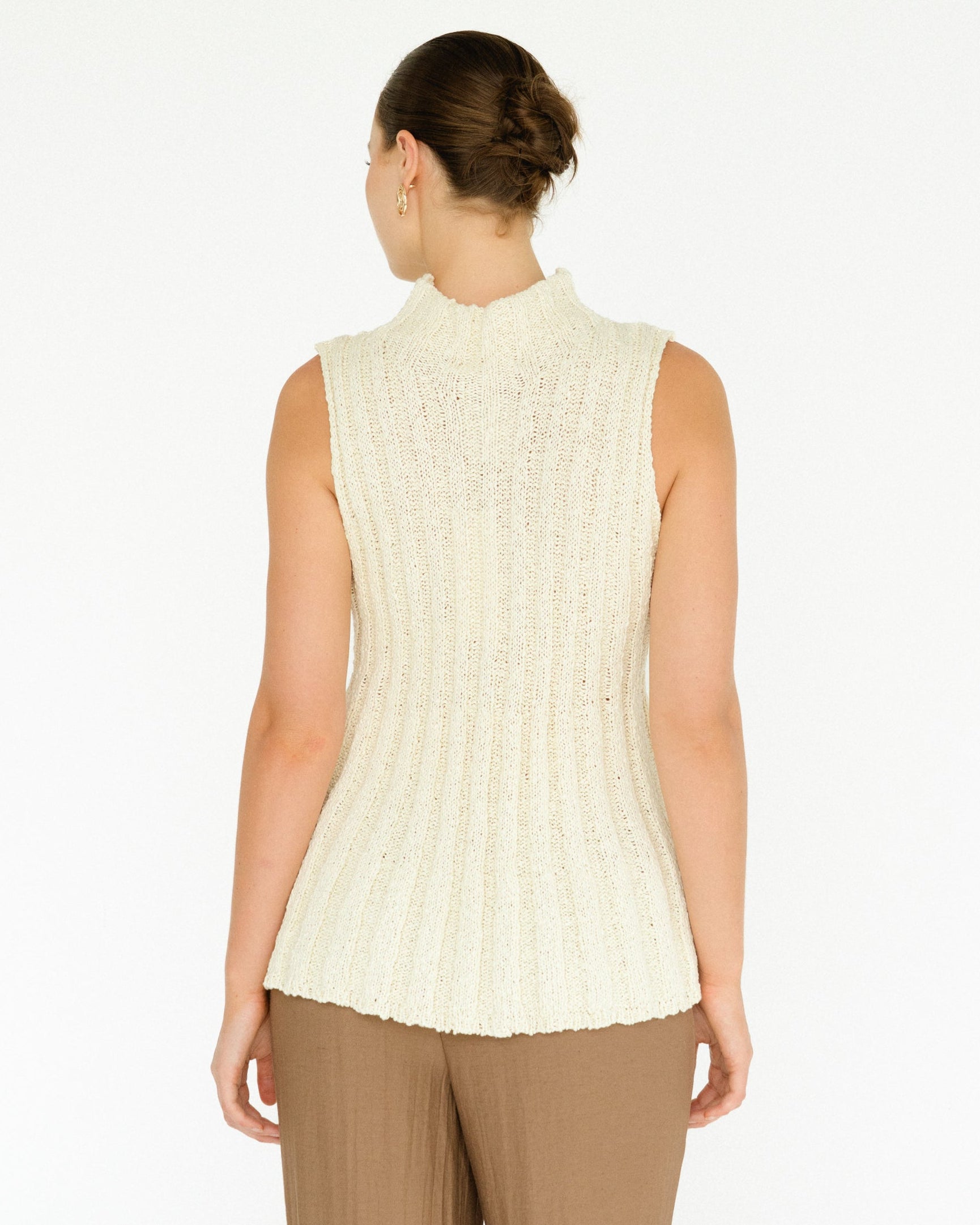 CHERITH KNIT TANK VINTAGE CREAM